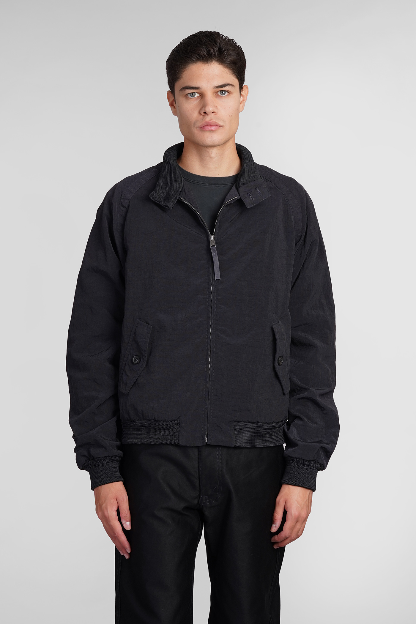 Maison Margiela Casual Jacket In Black Polyamide