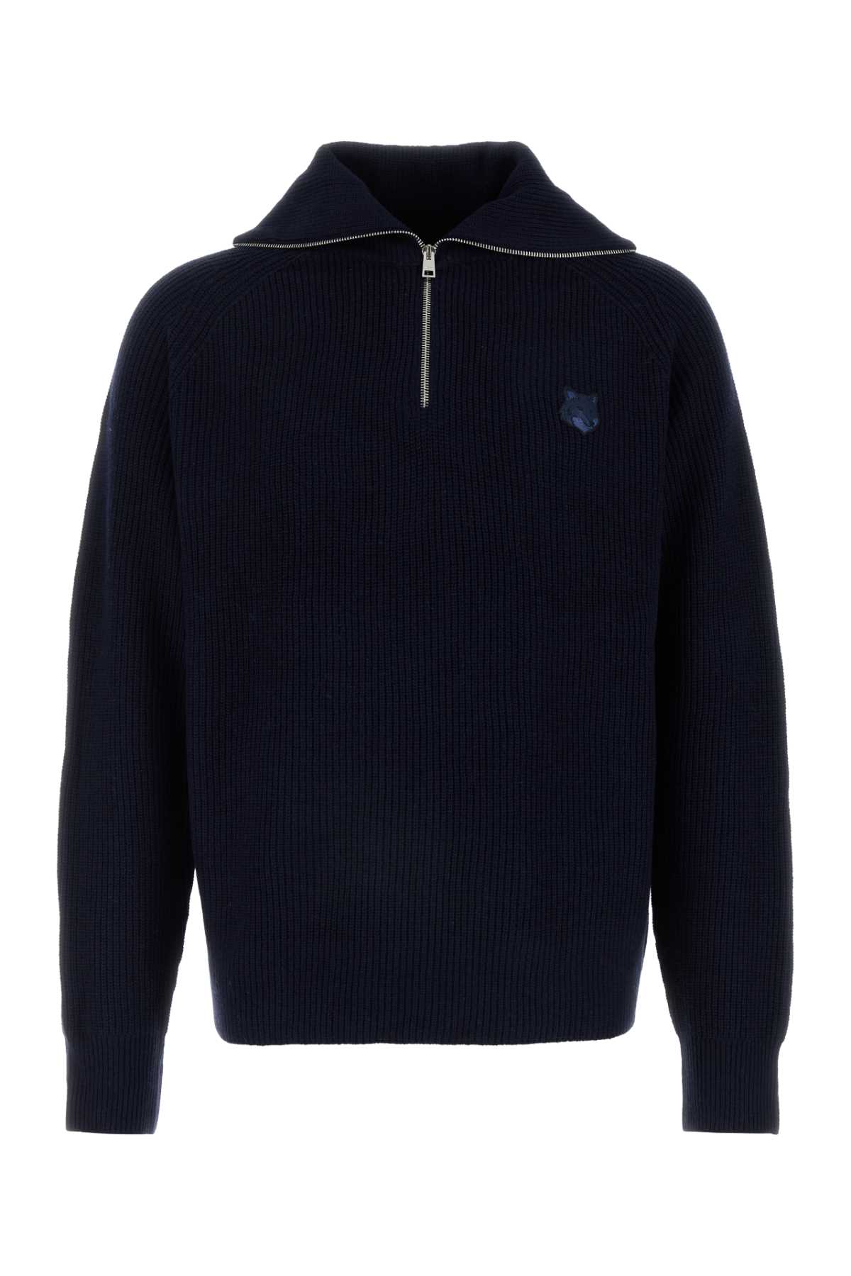 Maison Kitsuné Dark Blue Wool Blend Sweater