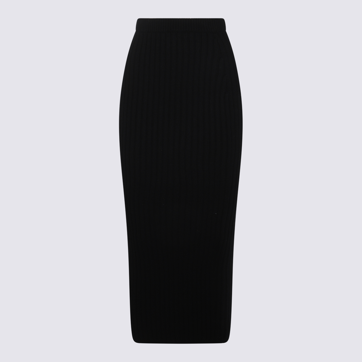 Black Seta Wool Skirt