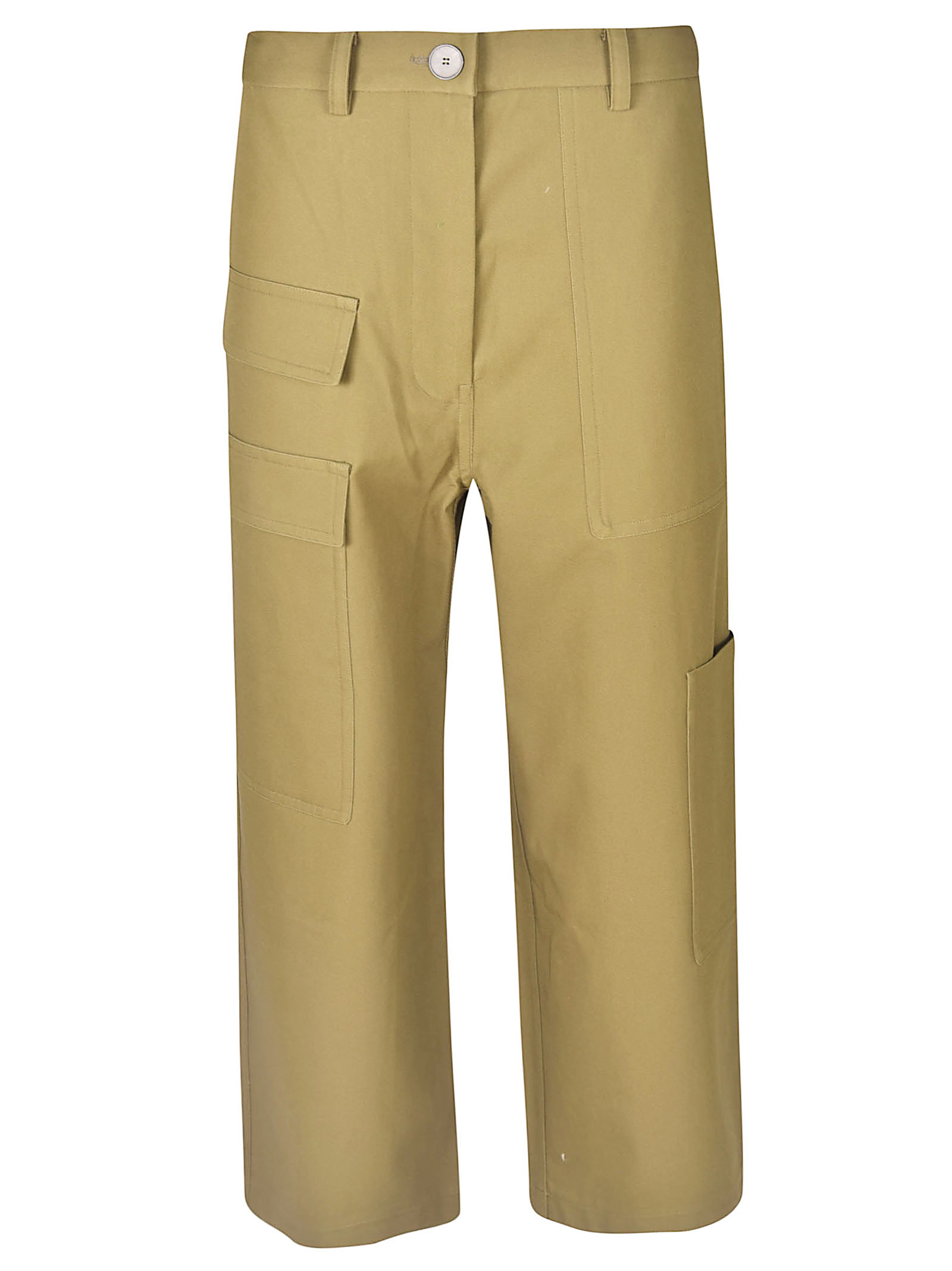 Cropped Length Cargo Trousers