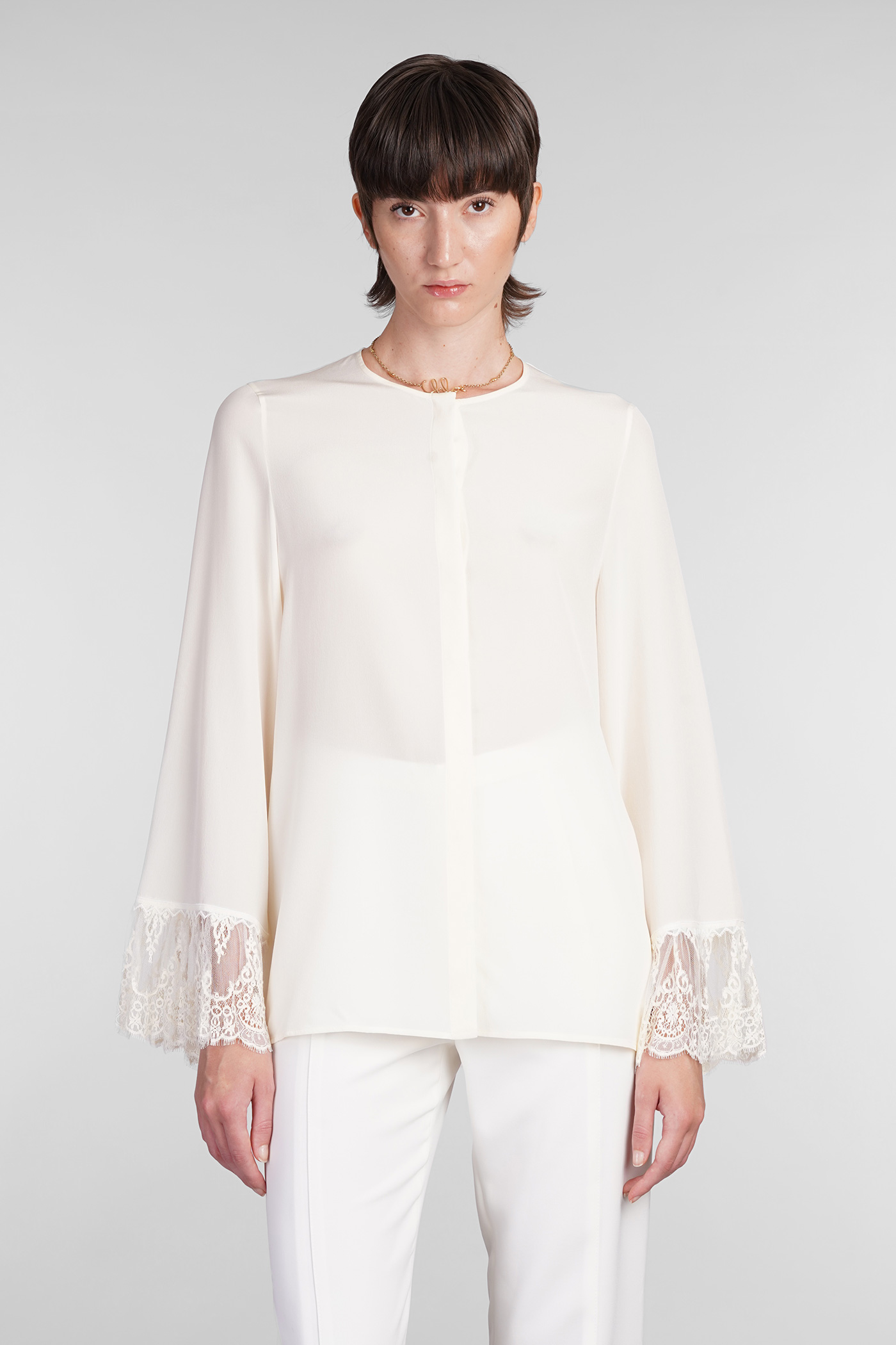 Chloé Blouse In Beige Silk