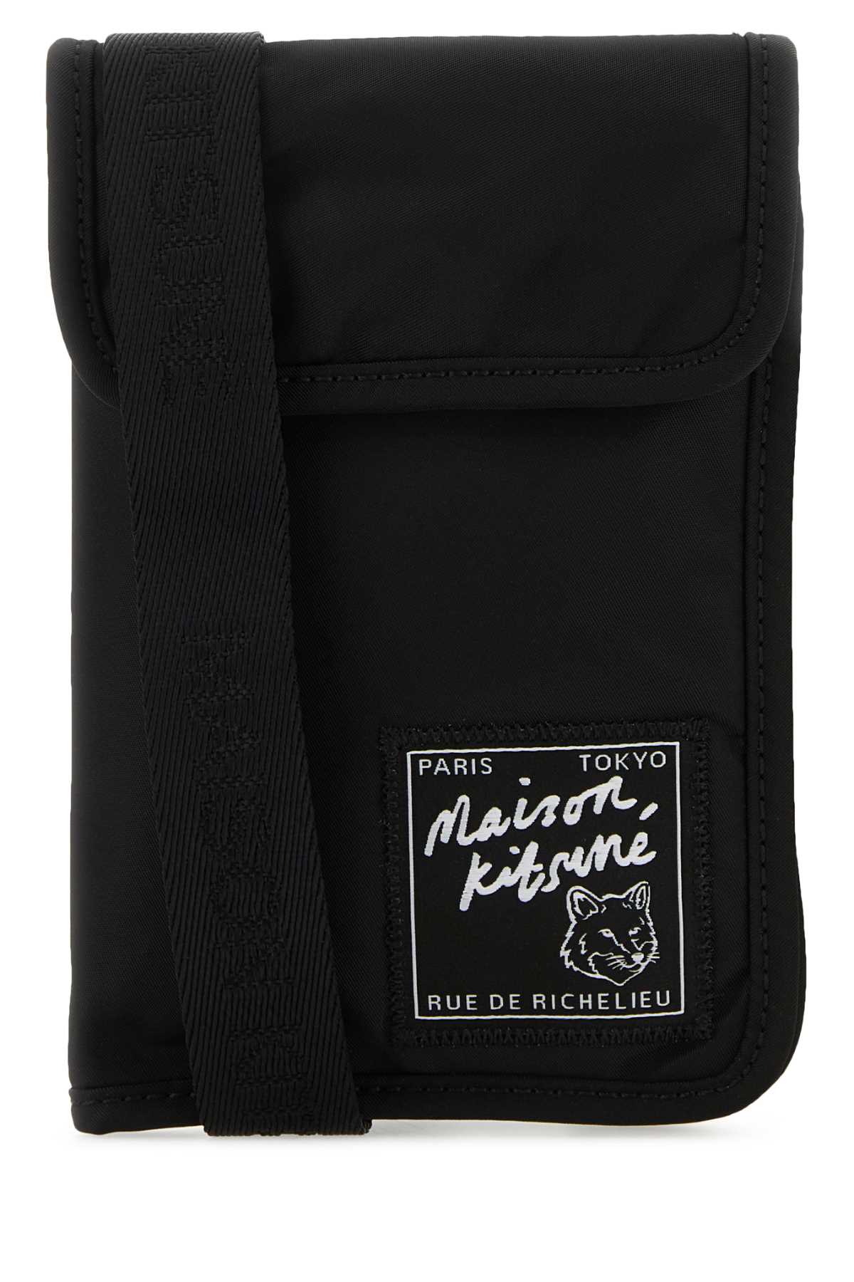 Maison Kitsuné Black Nylon Phone Case