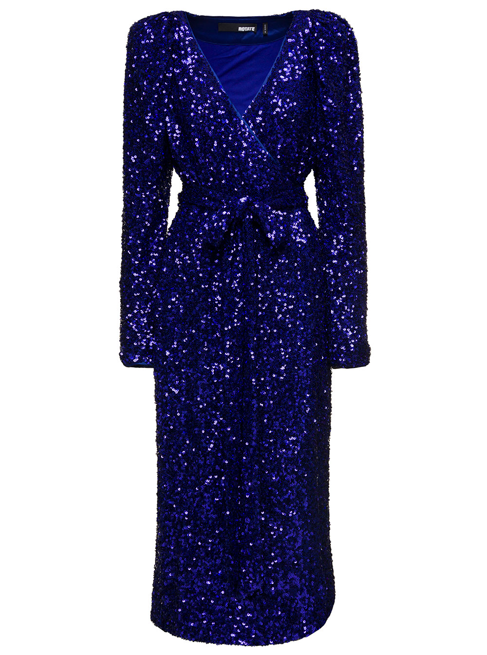 Wrap Dress With All-over Sequins