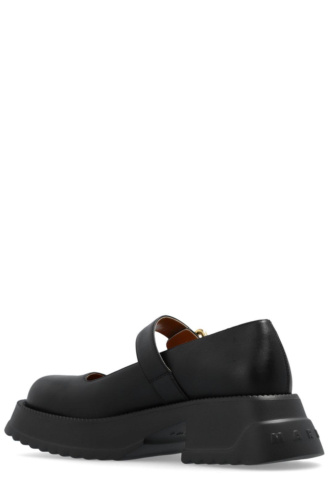 MARNI BUCKLE DETAILED PLATFORM MARY JANES 