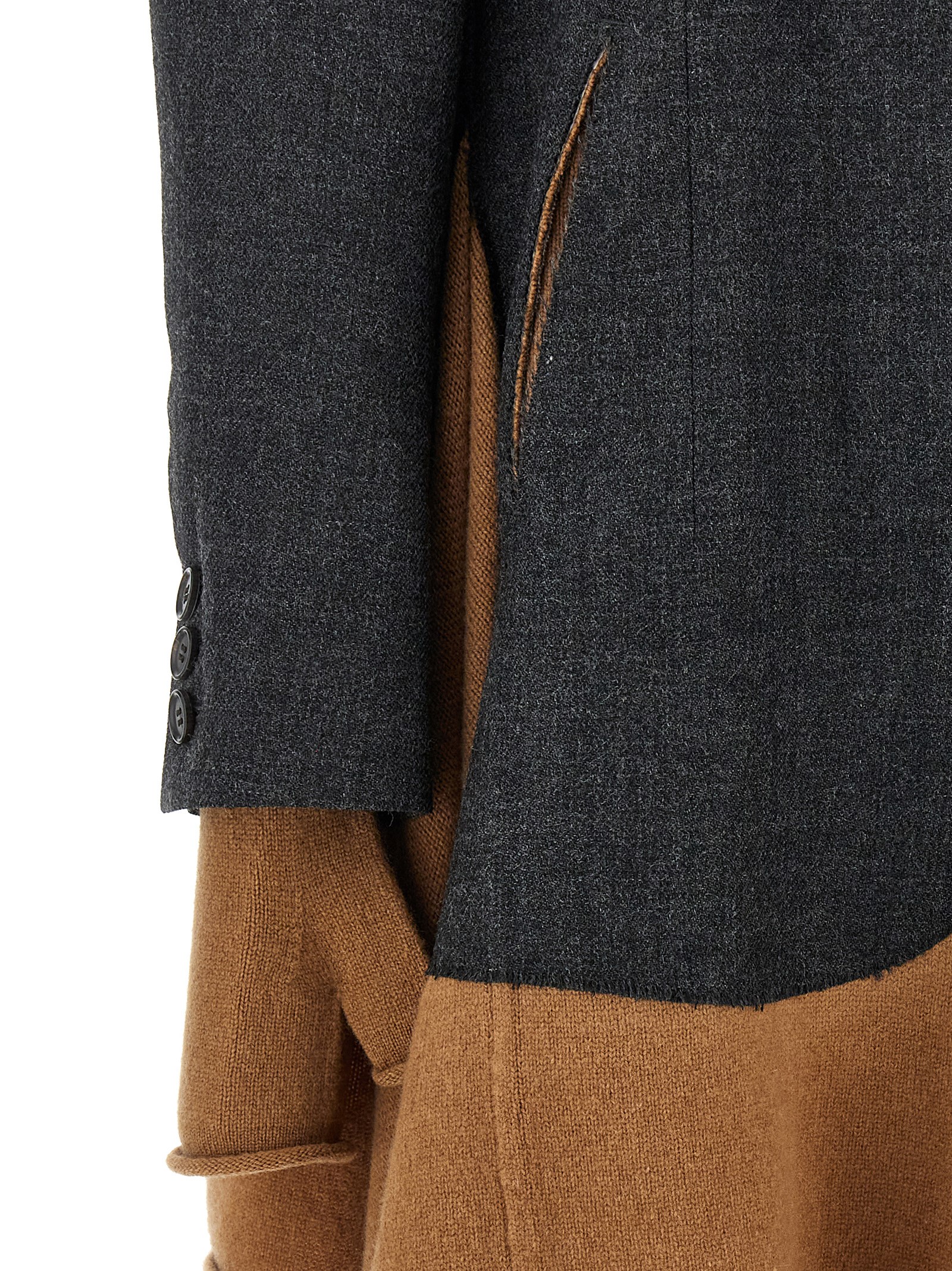 Undercover Multicolor Shawl Blazer In Brown