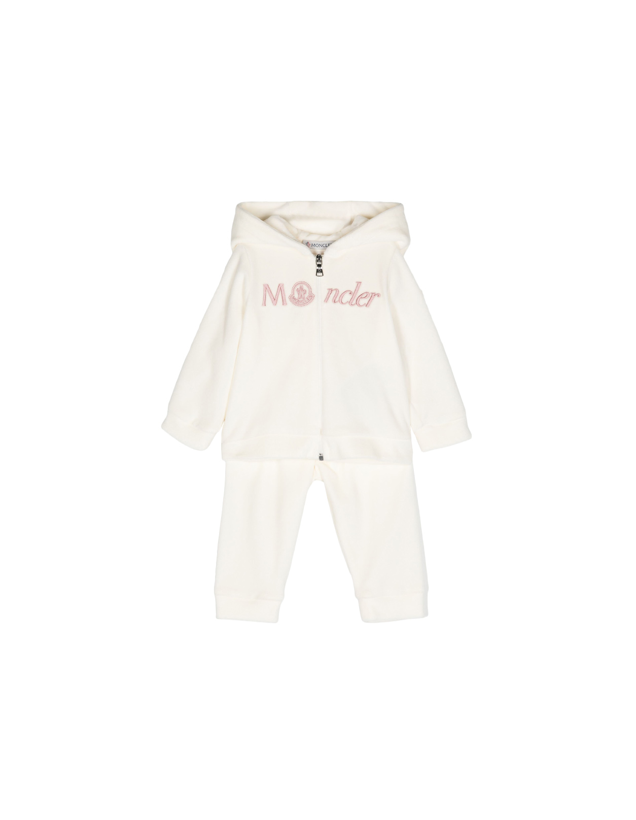 Moncler White Chenille Tracksuit With Logo