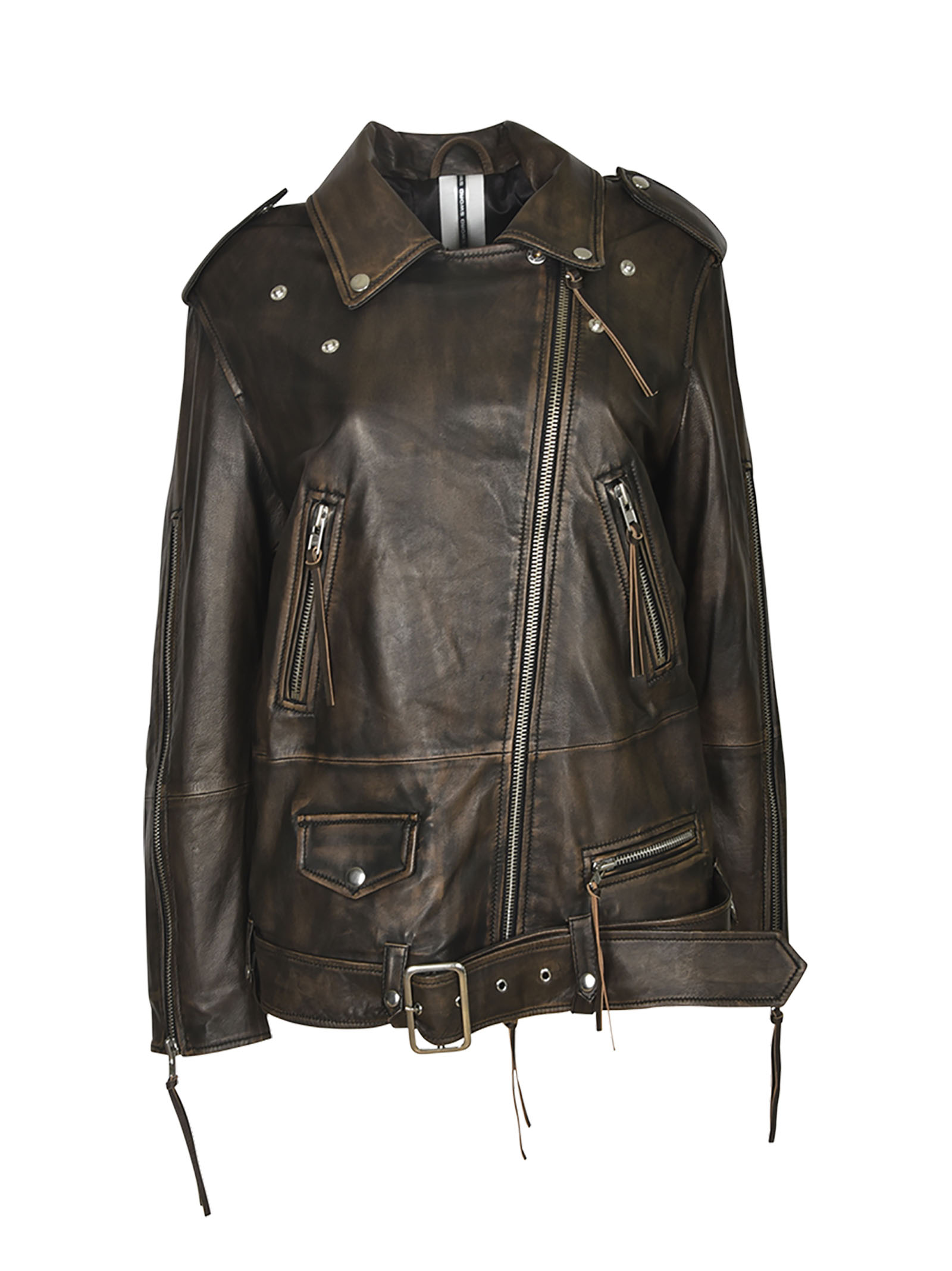 S. W.O. R.D 6.6.44 Classic Multi-pocket Biker Jacket