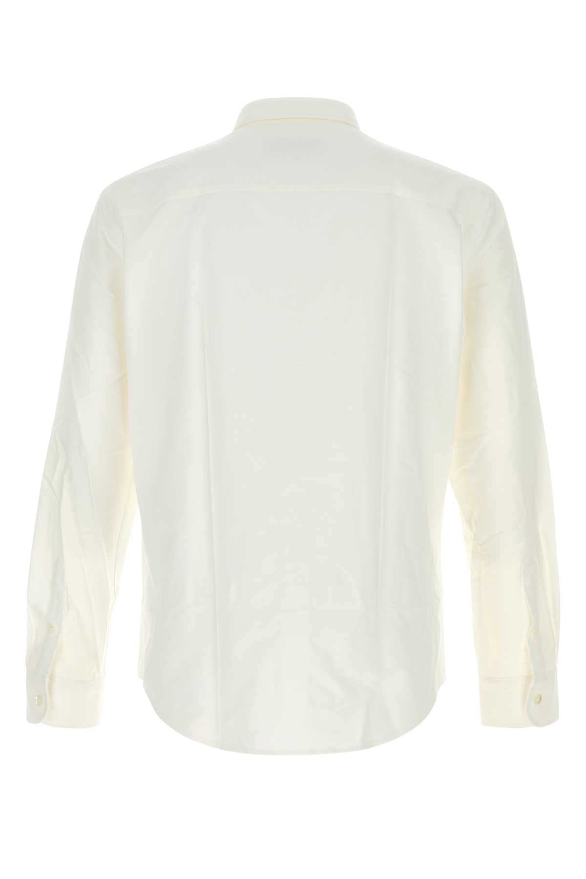 Shop Ami Alexandre Mattiussi White Oxford Shirt In Naturalwhite