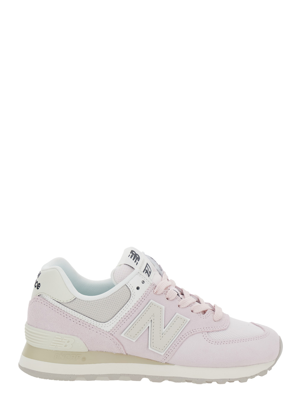 Pink Low Top Sneakers With Logo Patch In Leather Woman