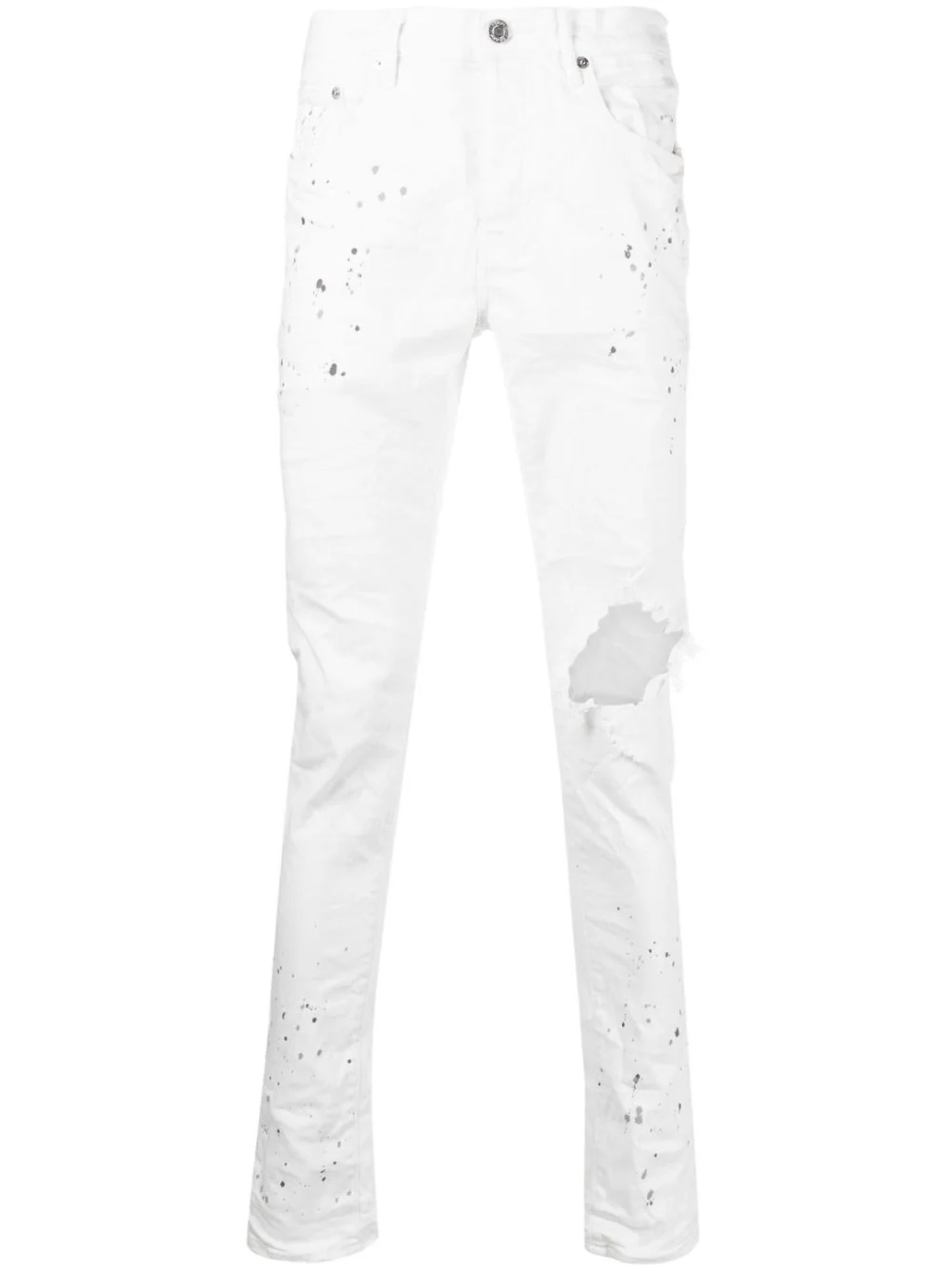 White Cotton Denim Jeans