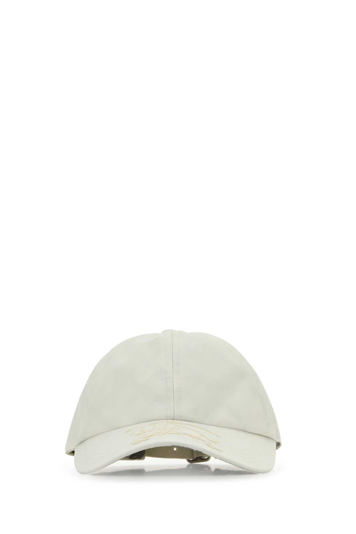 White Polyester Blend Baseball Cap