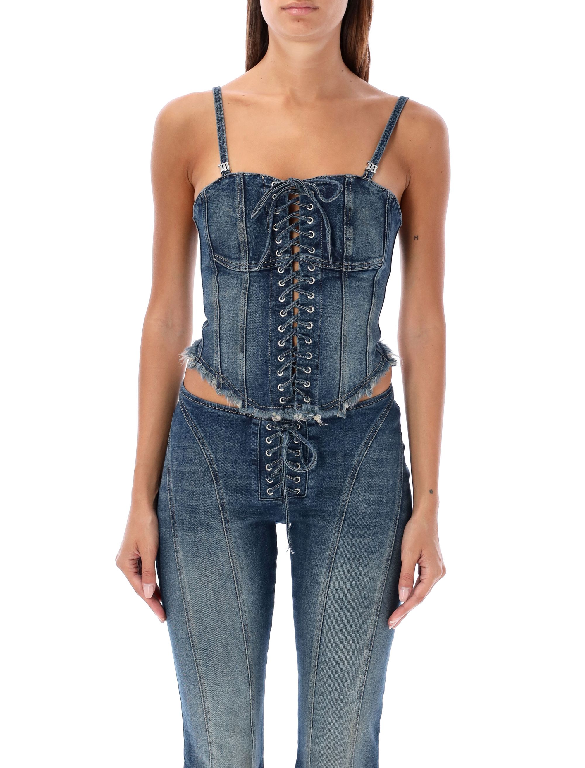 Lara Laced Denim Corset