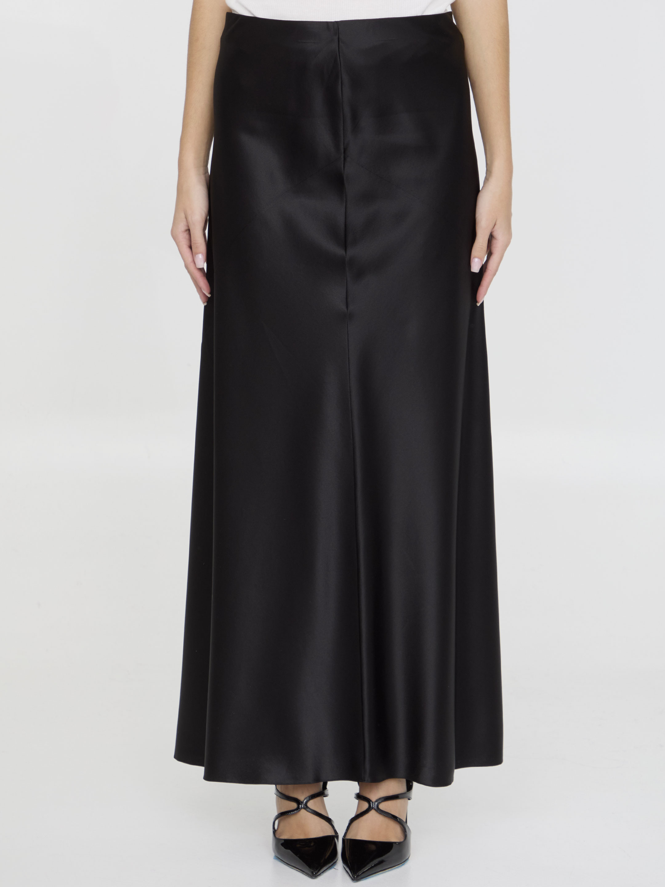 Satin Long Skirt