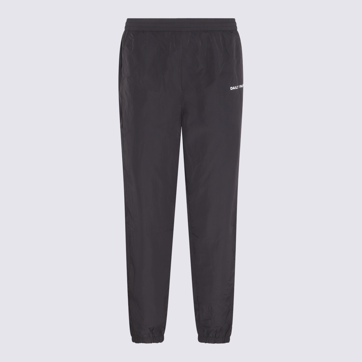 Black Cotton Track Pants