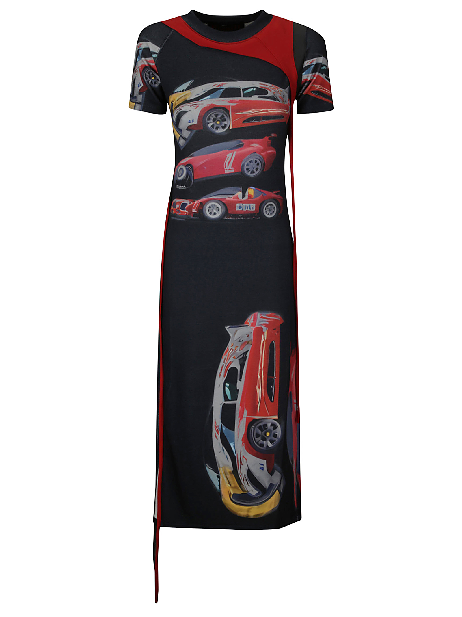 Adsb X Ottolinger Car Printed Slit Maxi Dress