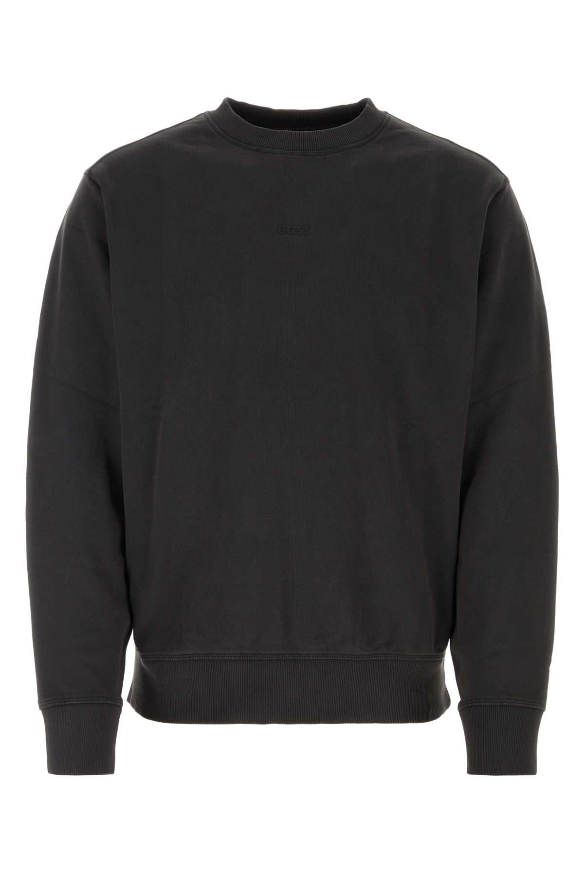 Black Cotton Sweatshirt