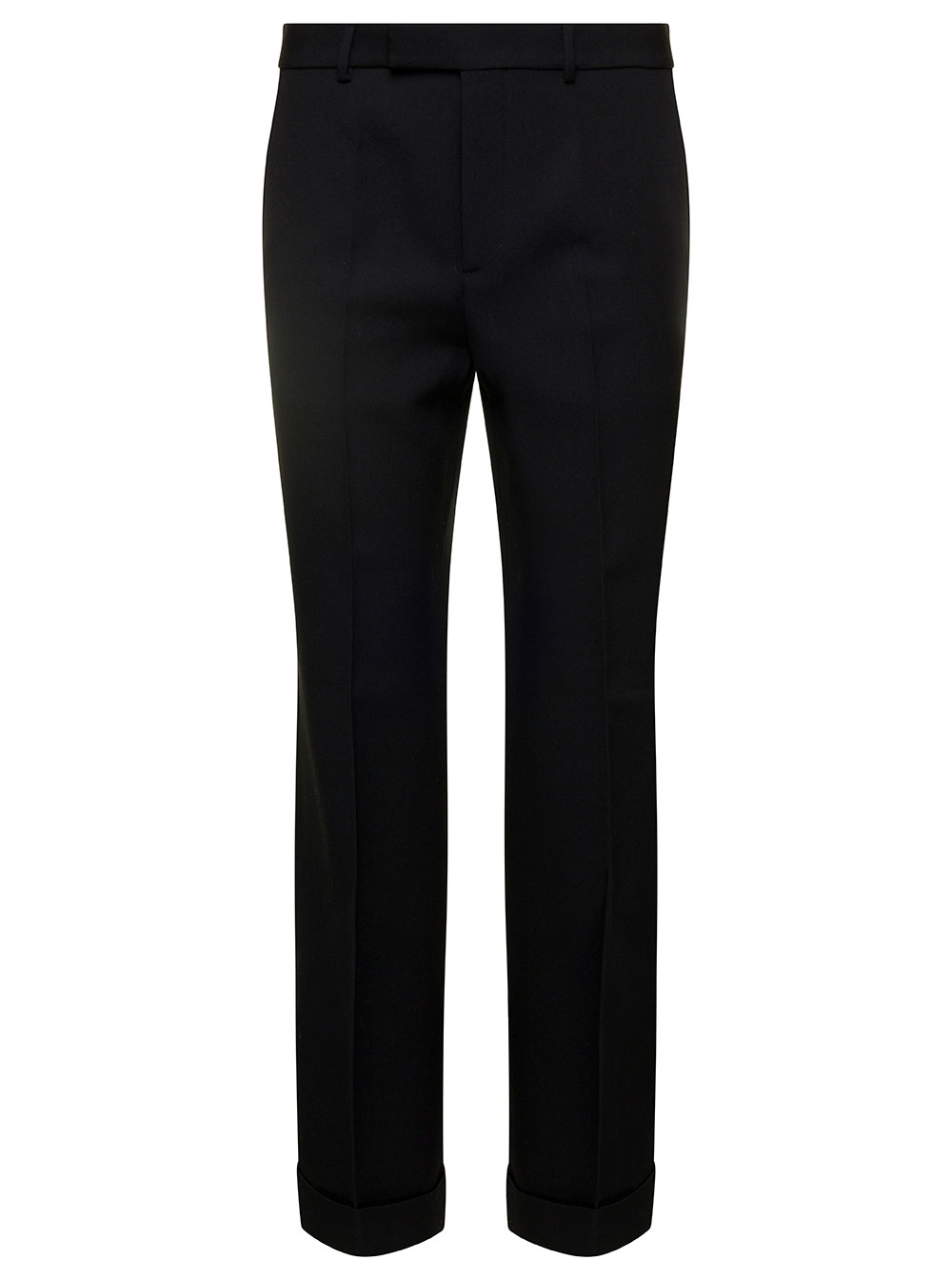 Wide Leg Gabardine Tailored Trousers