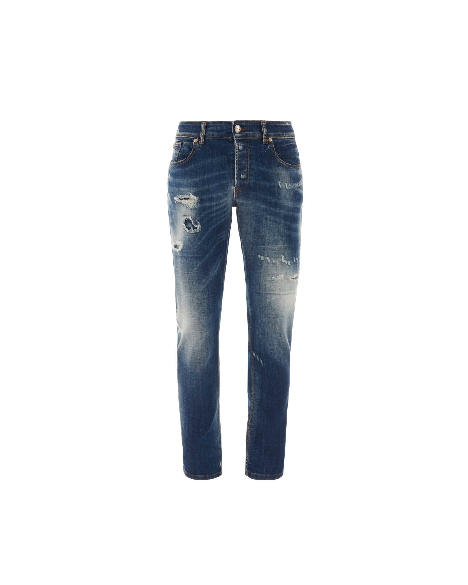 Slim Fit Jeans With Used Effect Wash