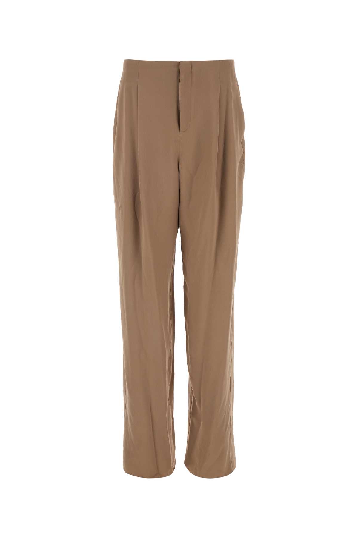 Beige Crepe Pant