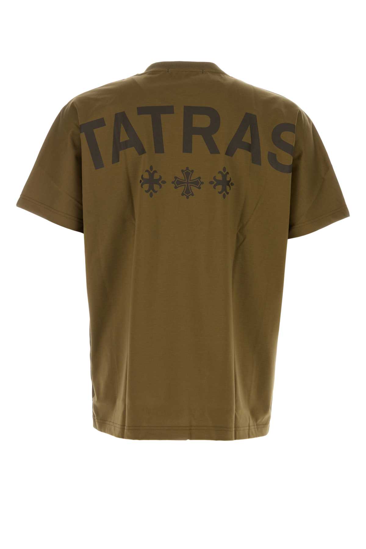 Shop Tatras Army Green Cotton T-shirt In Khaki