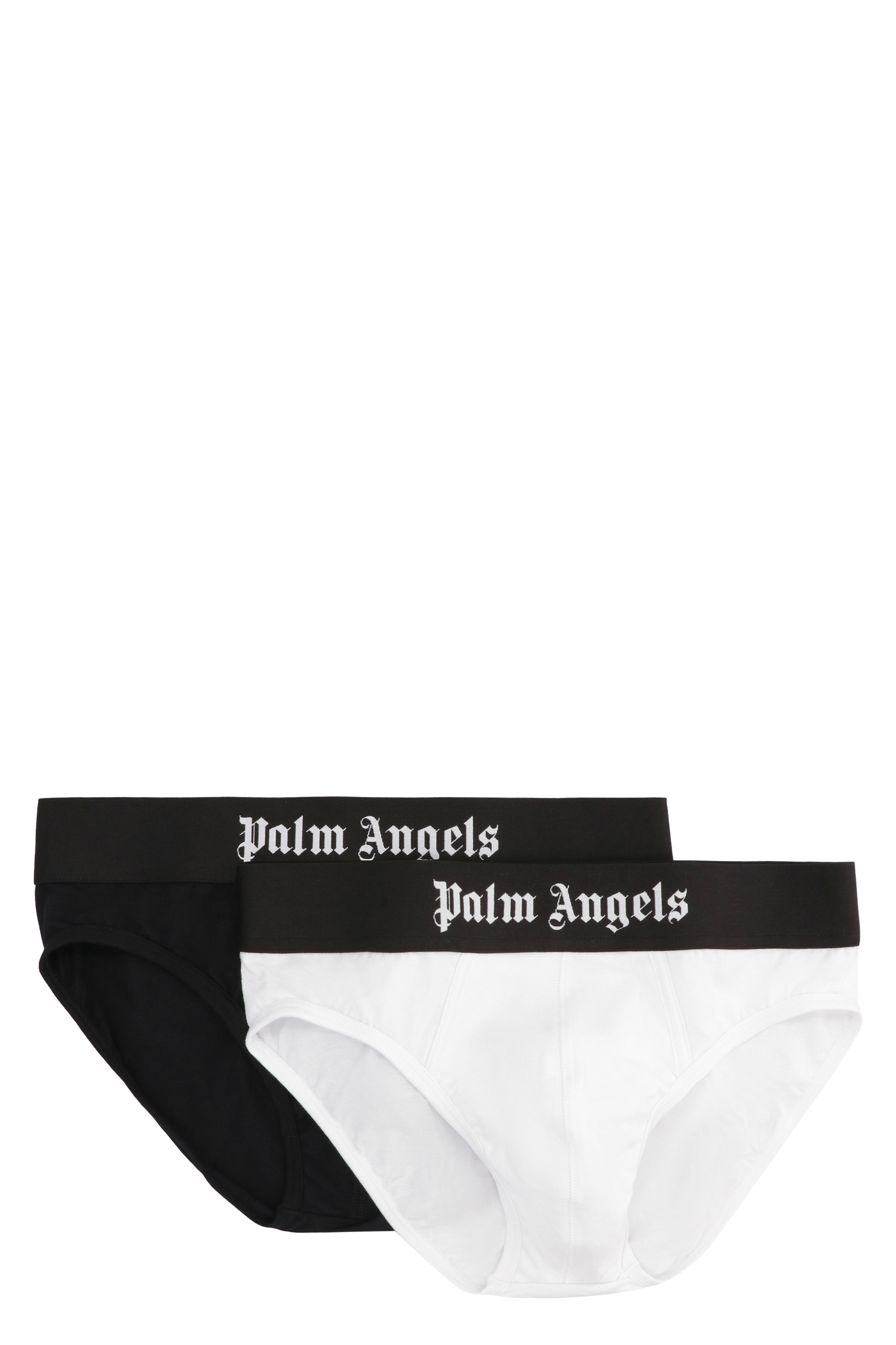 Set Of Two Cotton Briefs With Logoed Elastic Band