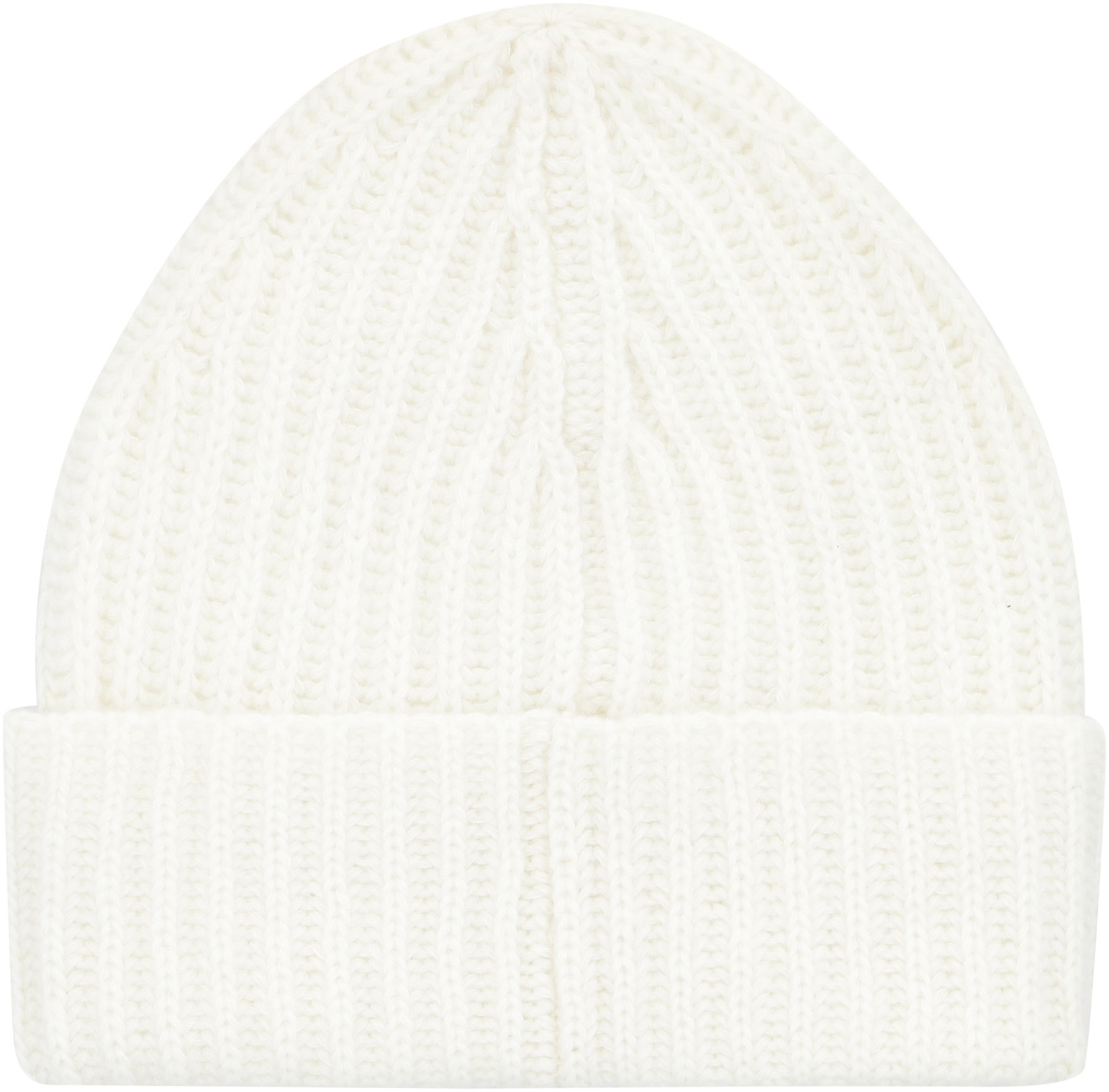 Malo Ribbed Knit Beanie In White