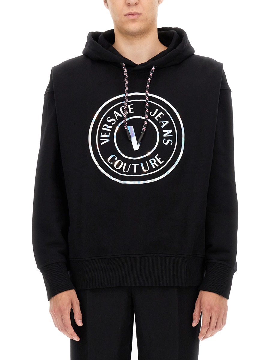 Sweatshirt With Laminated Logo