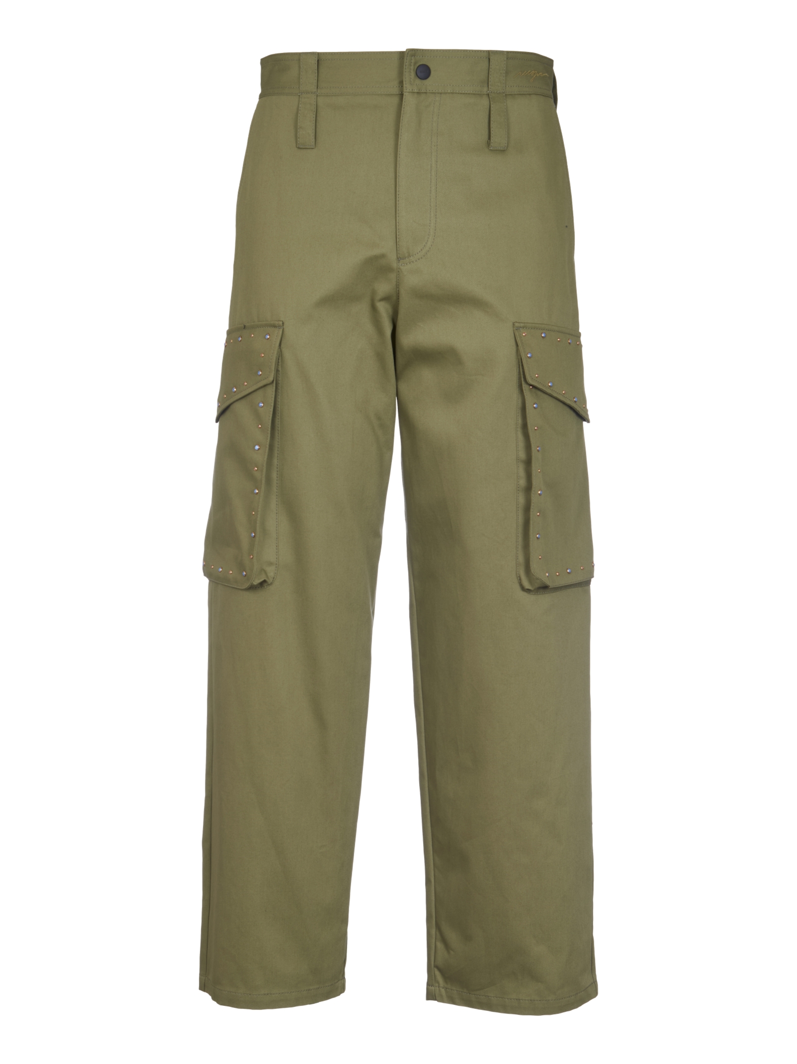 Studded Straight Leg Cargo Pants