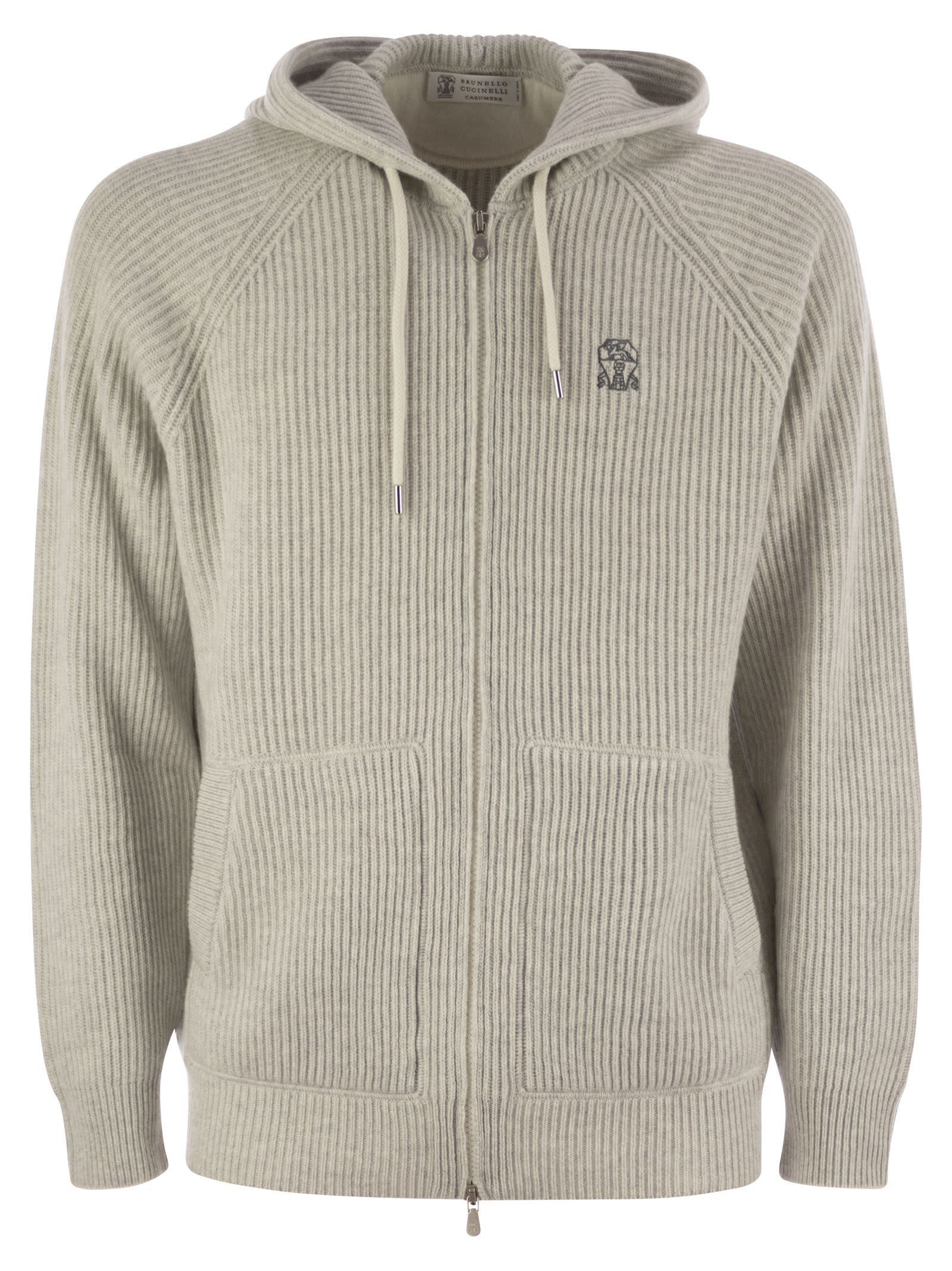 English Rib Cashmere Knit Hooded Topwear