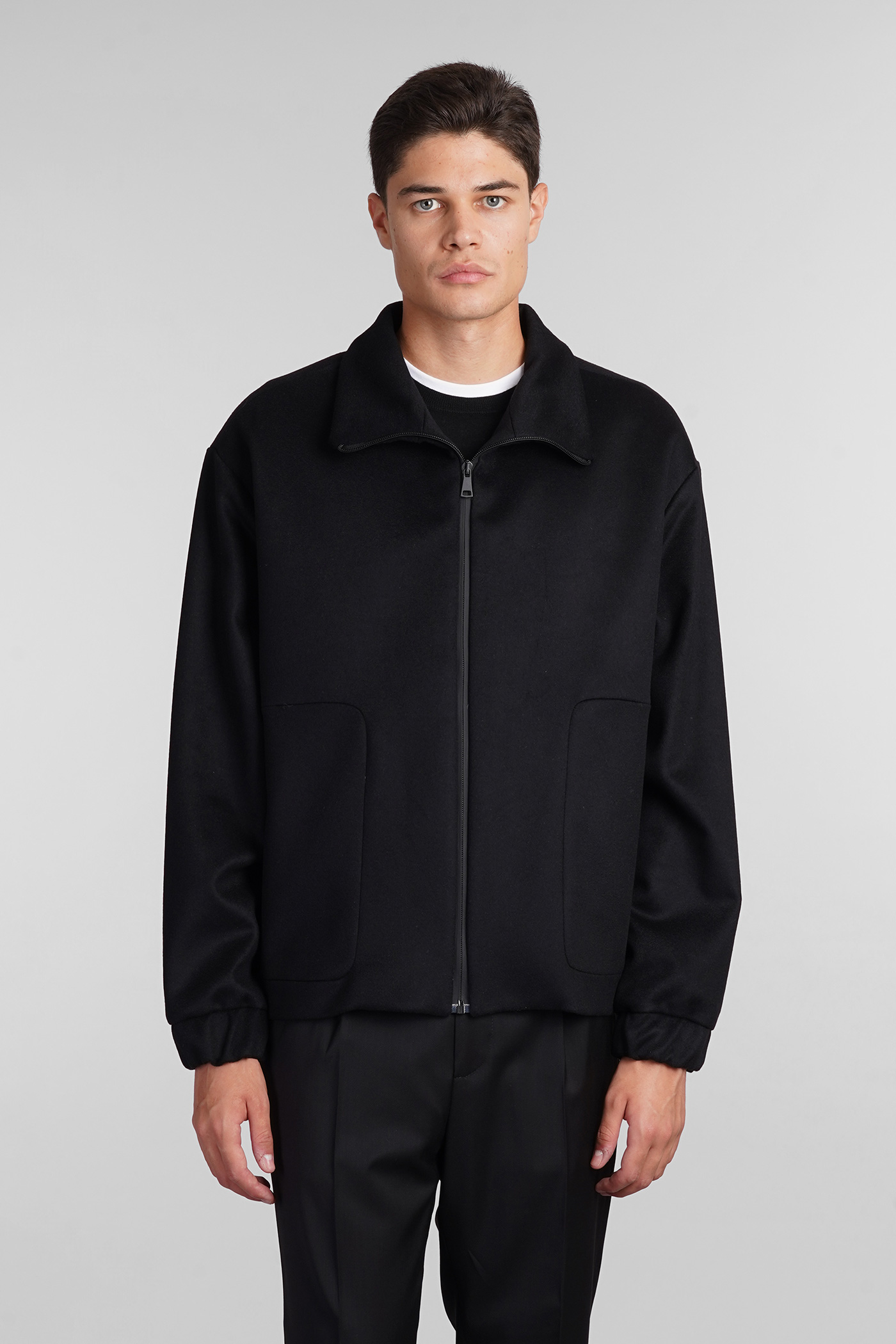 Alber Casual Jacket In Black Wool