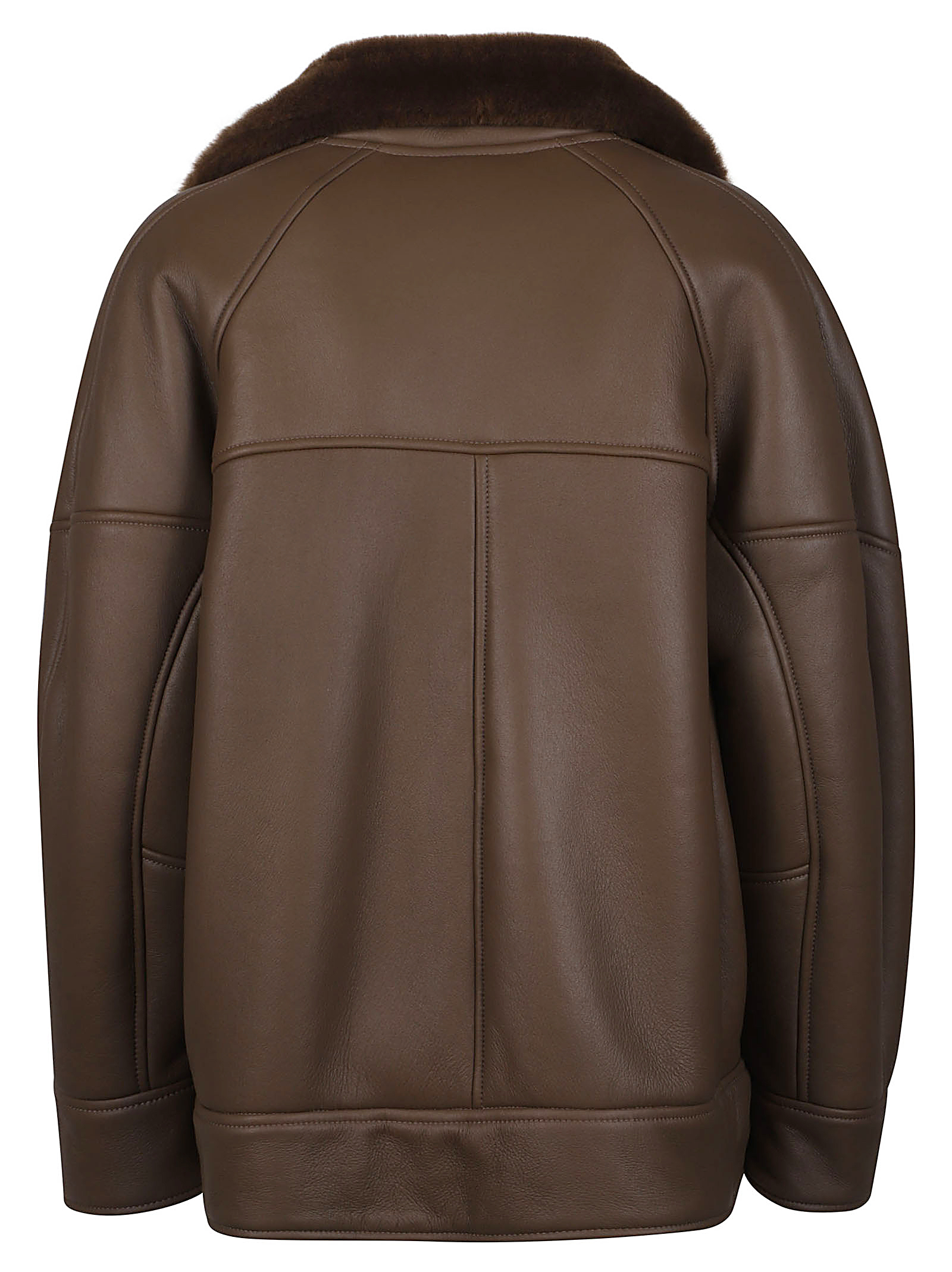 Blancha Shearling Jacket In Bronzo