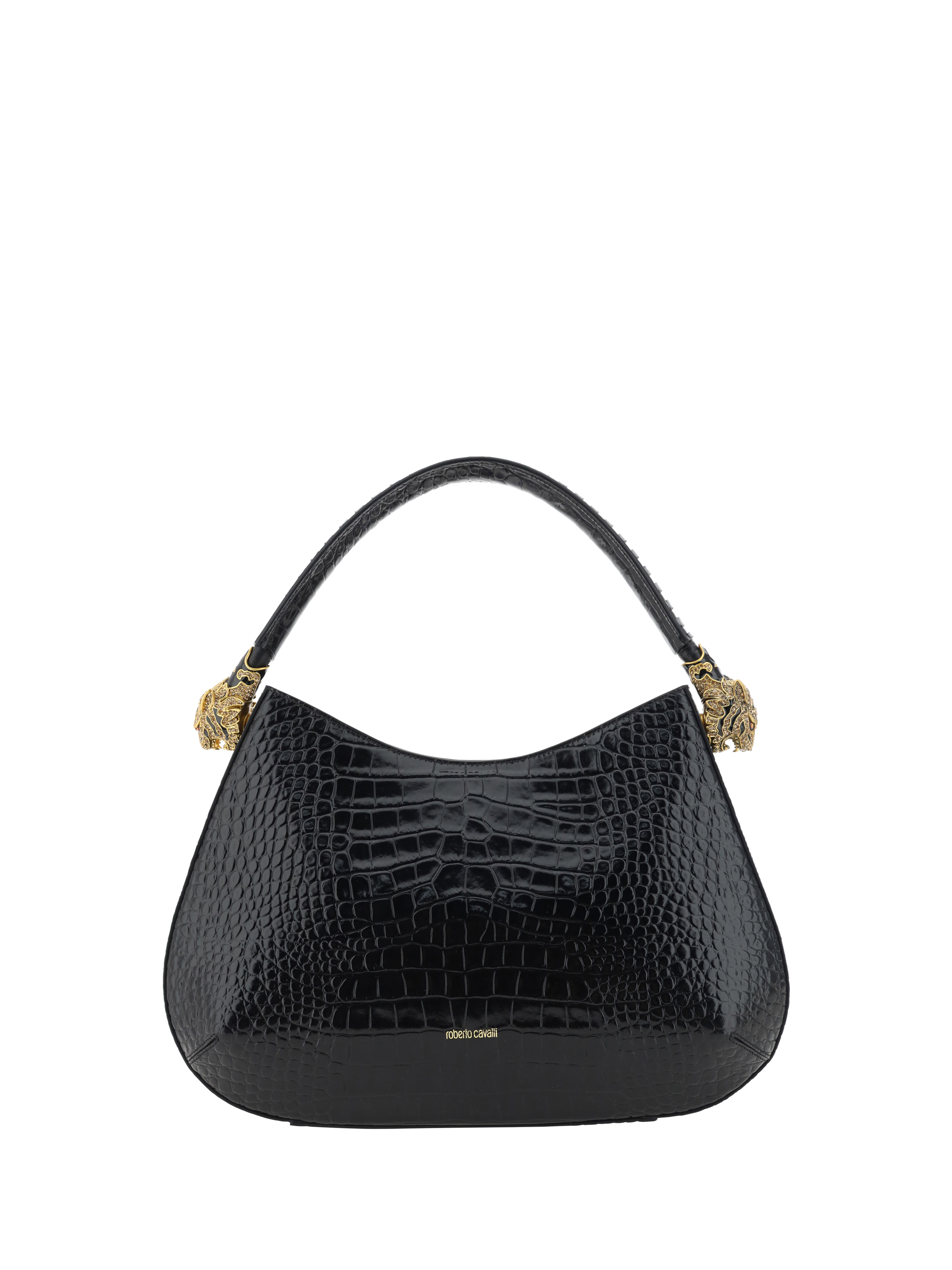 Roar Shoulder Bag In Black Leather