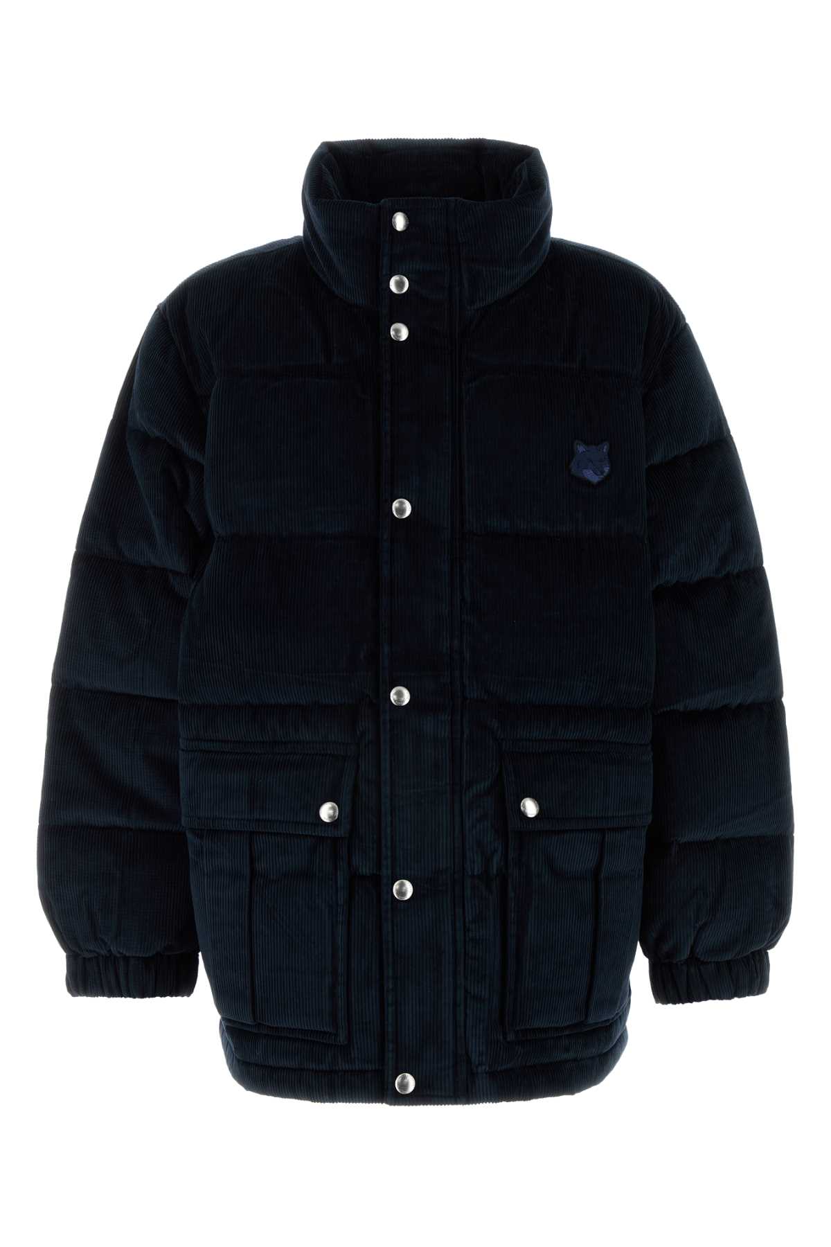 Maison Kitsuné Navy Blue Corduroy Down Jacket