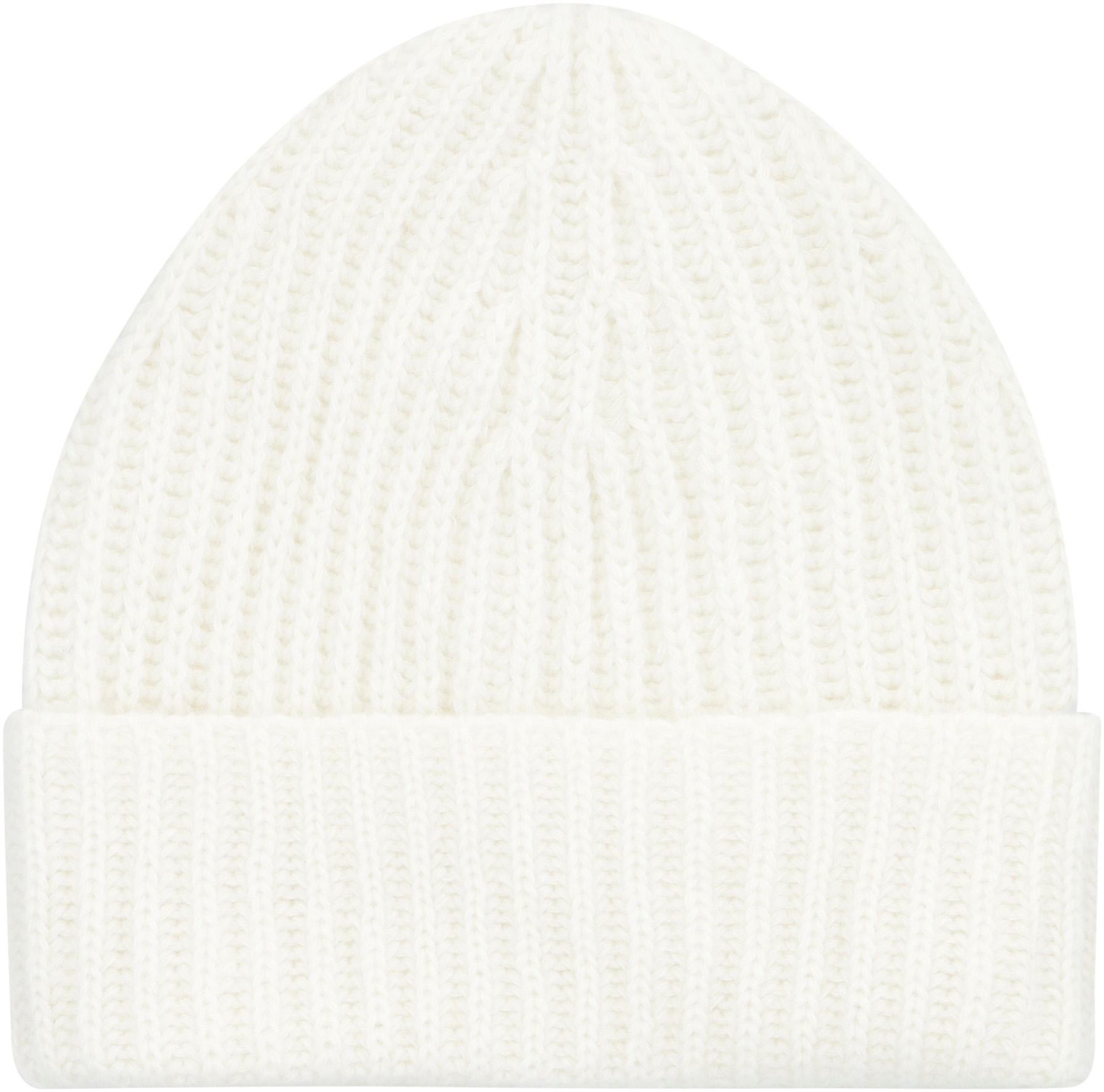 Malo Ribbed Knit Beanie In White