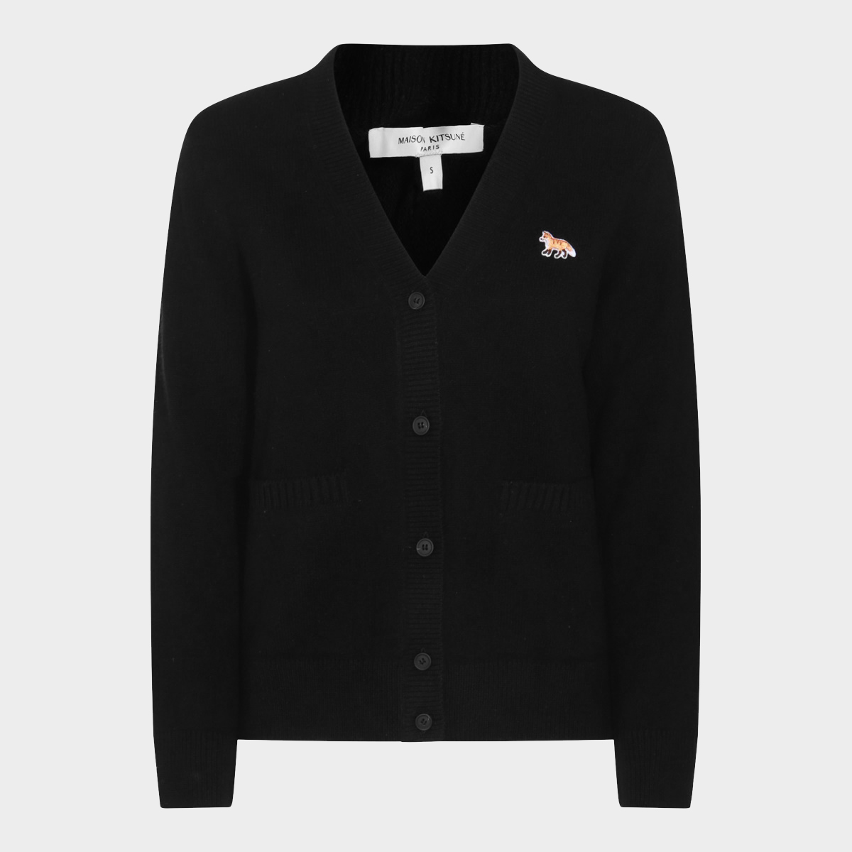 Maison Kitsuné Black Wool Knitwear