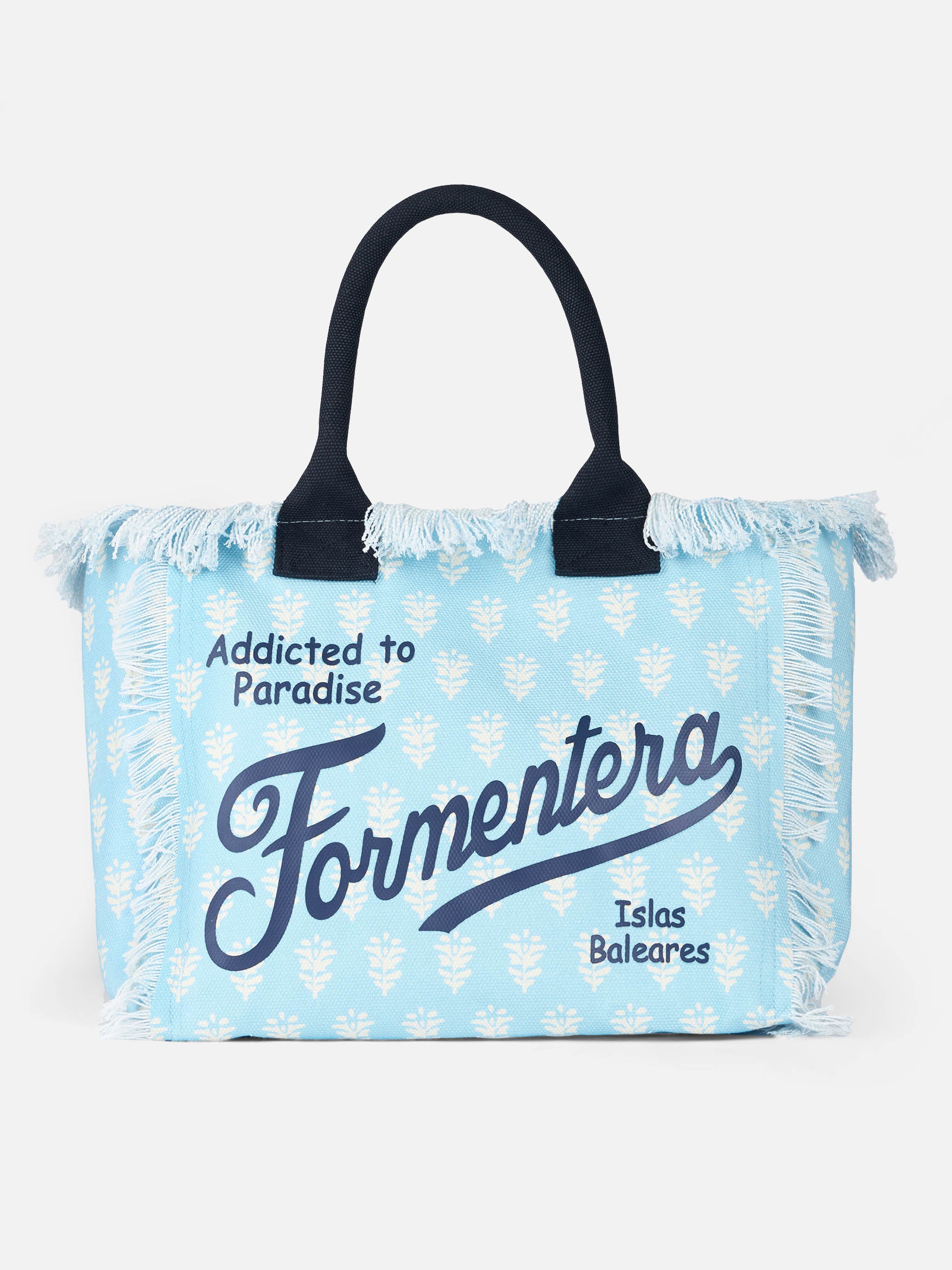 Formentera Flower Cotton Canvas Vanity Tote Bag