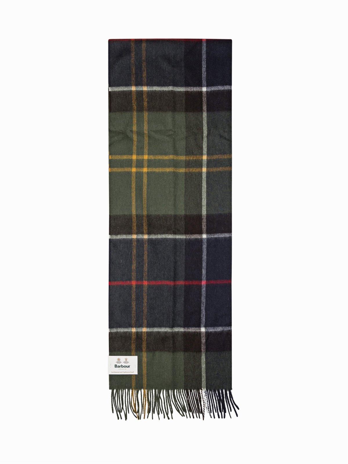 Checked Fringed Scarf