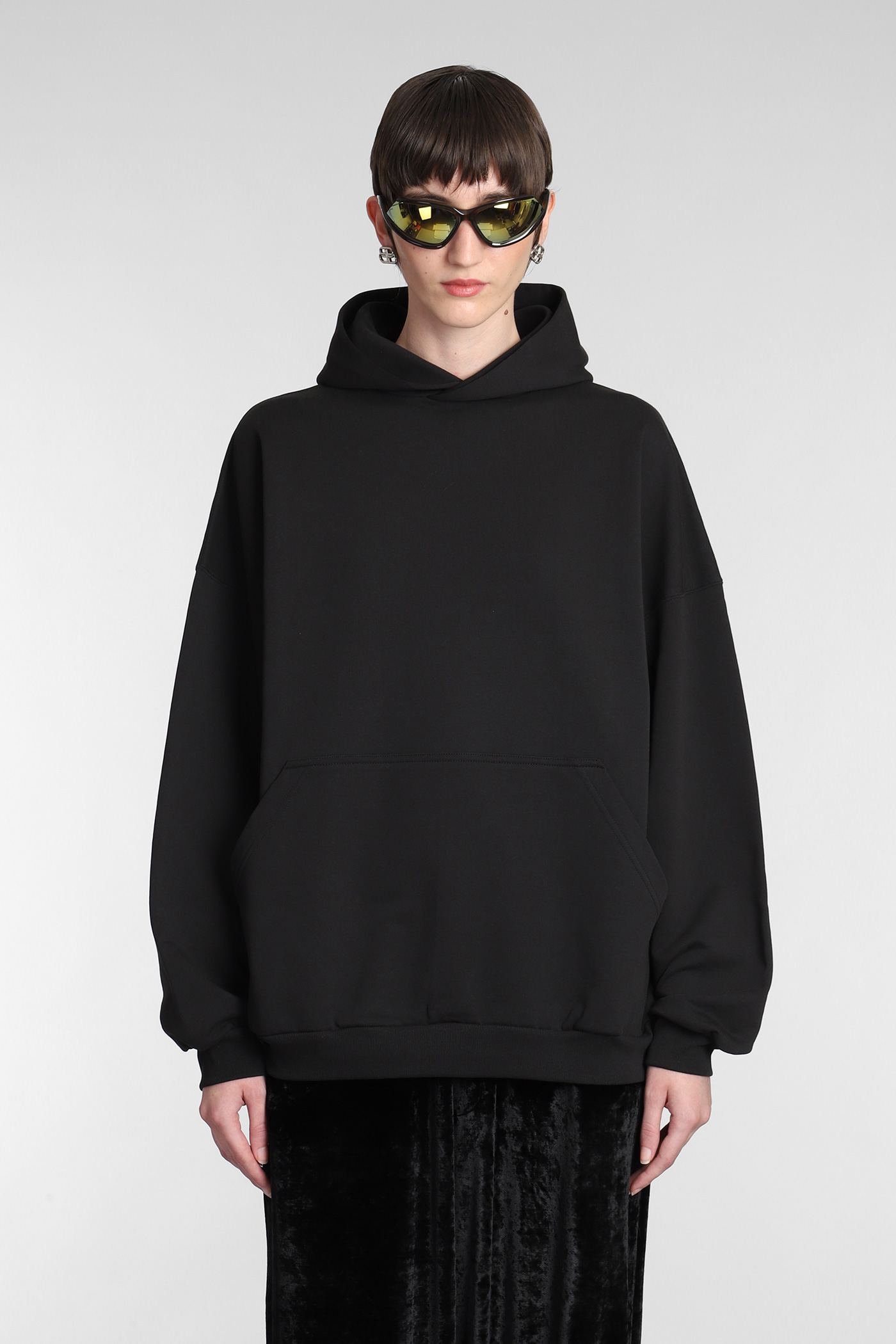 Sweatshirt In Black Cotton