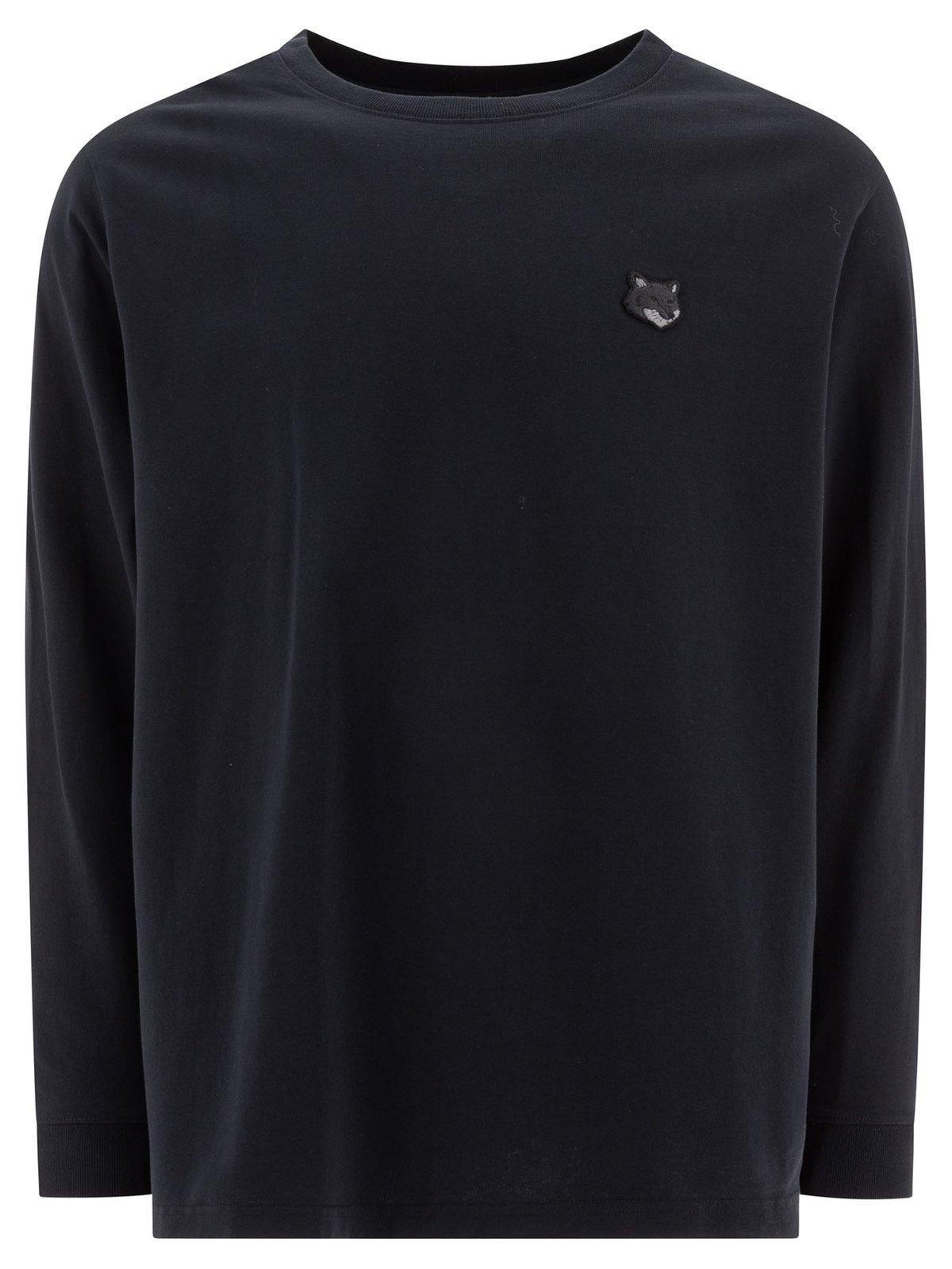 Maison Kitsuné Bold Fox Head Patch Long-sleeved T-shirt