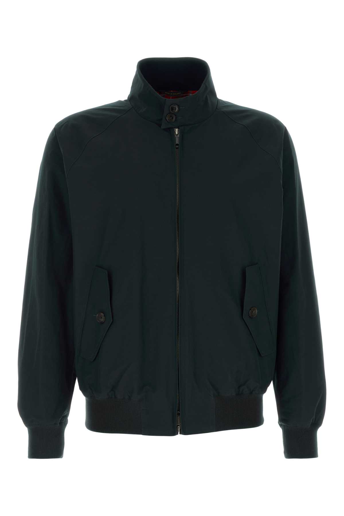 Black Polyester Blend G9 Harrington Jacket