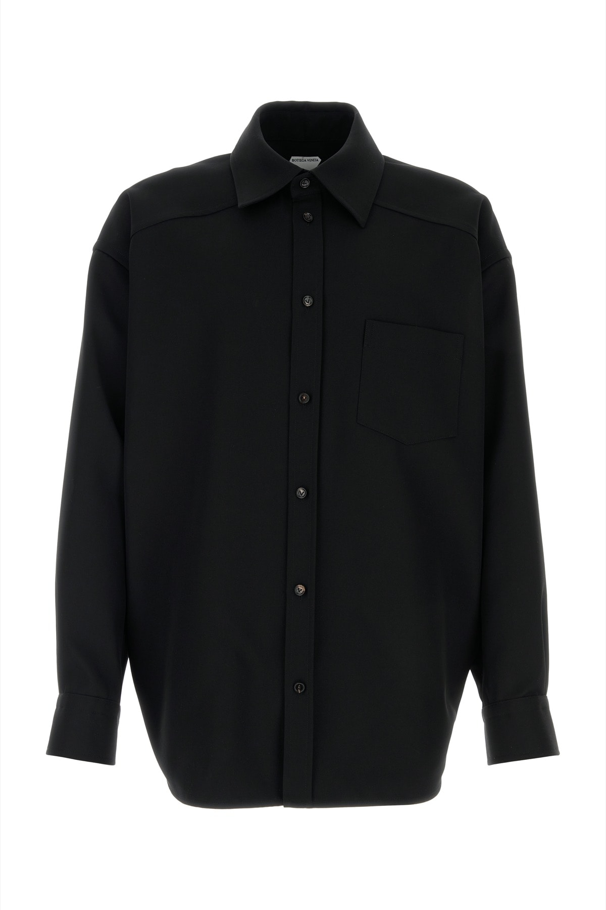 Shop Bottega Veneta Overshirt Wool Blk In Black