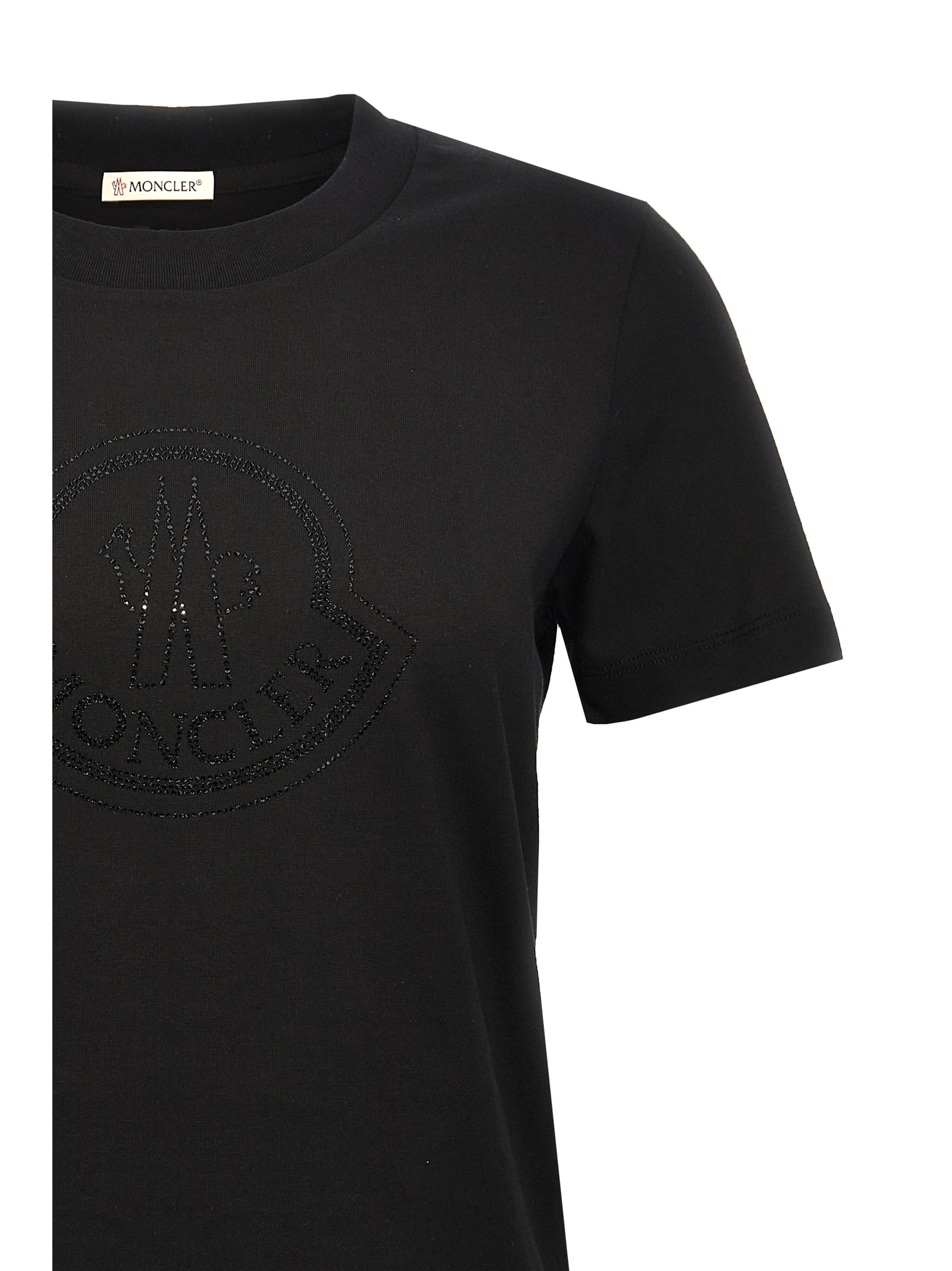 MONCLER RHINESTONE LOGO T-SHIRT 