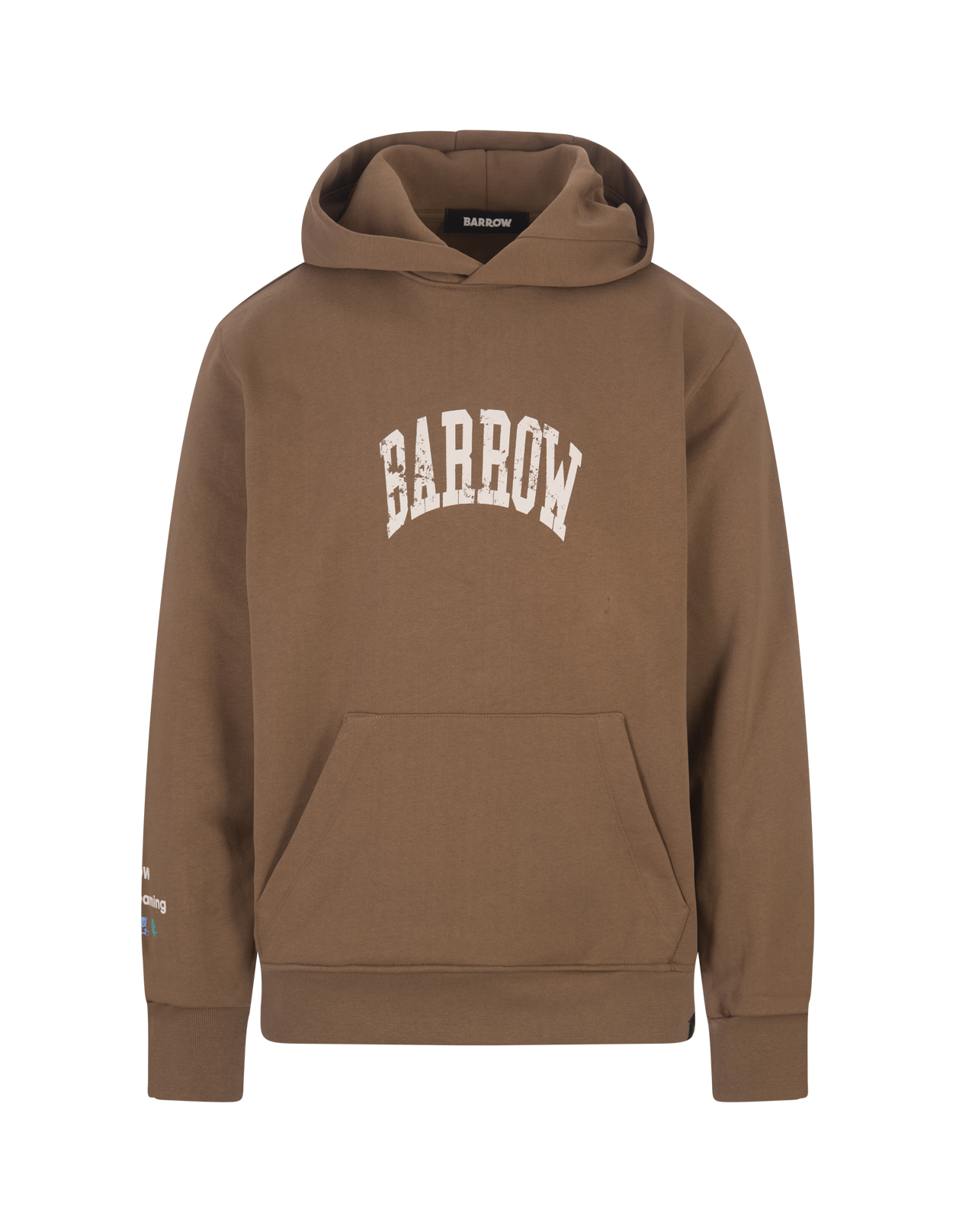 Brown Hoodie With Logo And Smile