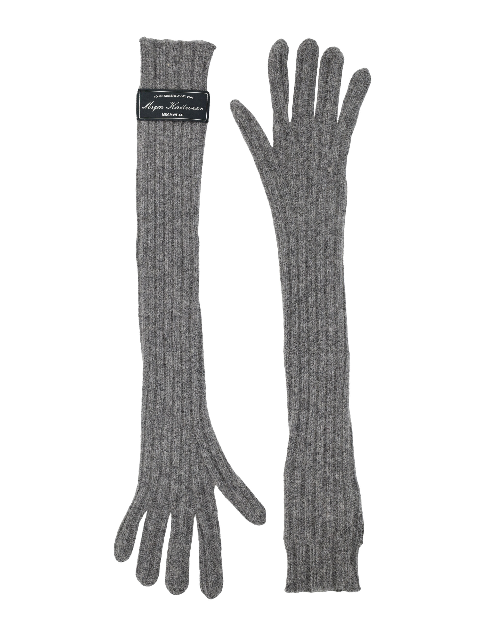 Ribbed Long Gloves