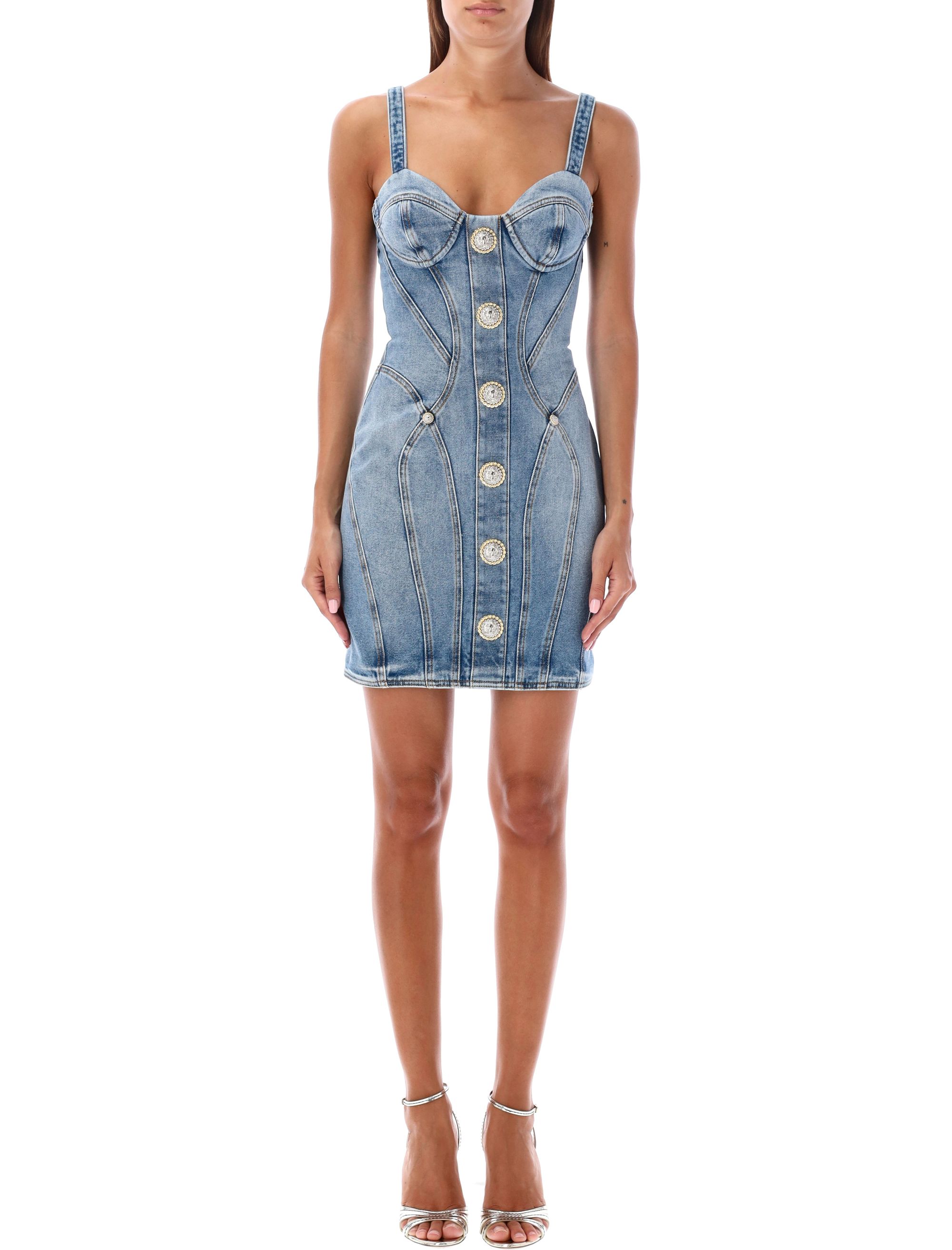 Mini Denim Dress Bustier