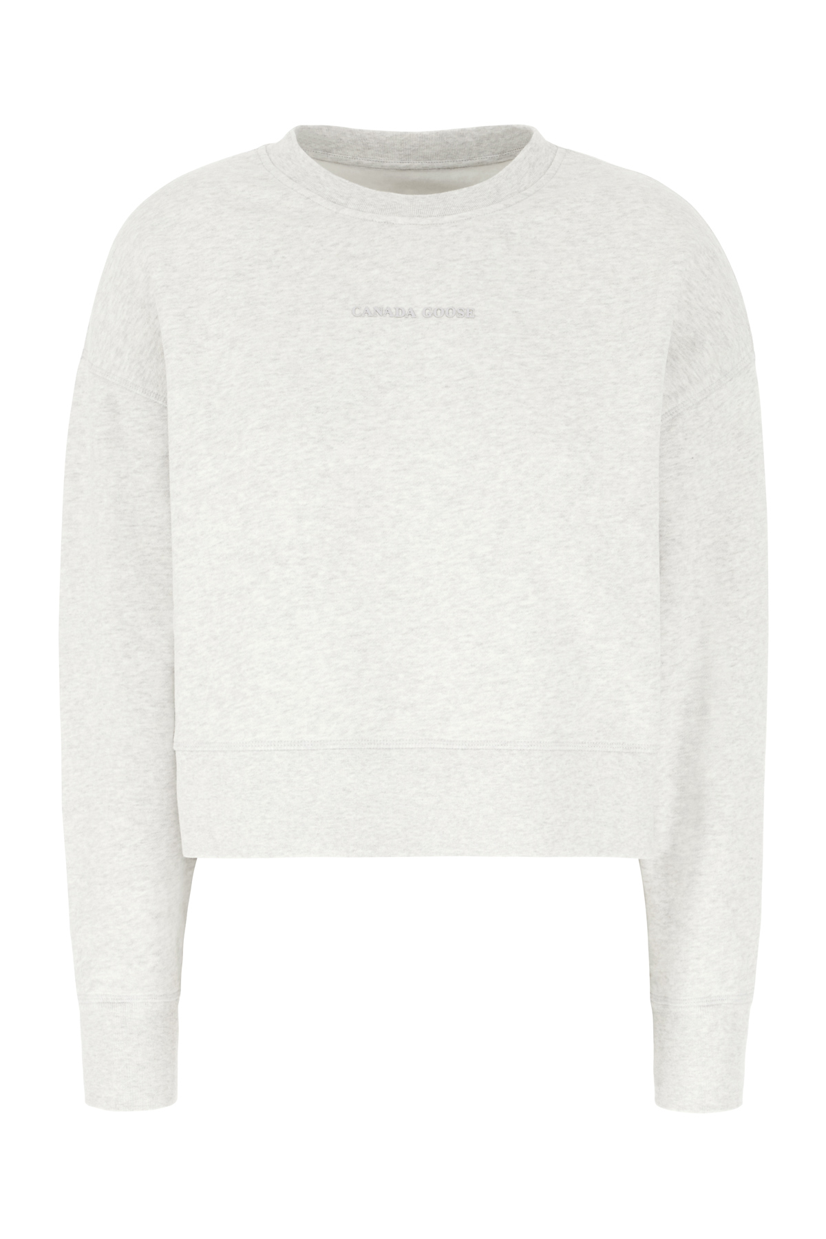 Melange Light Grey Cotton Oversize Sweatshirt