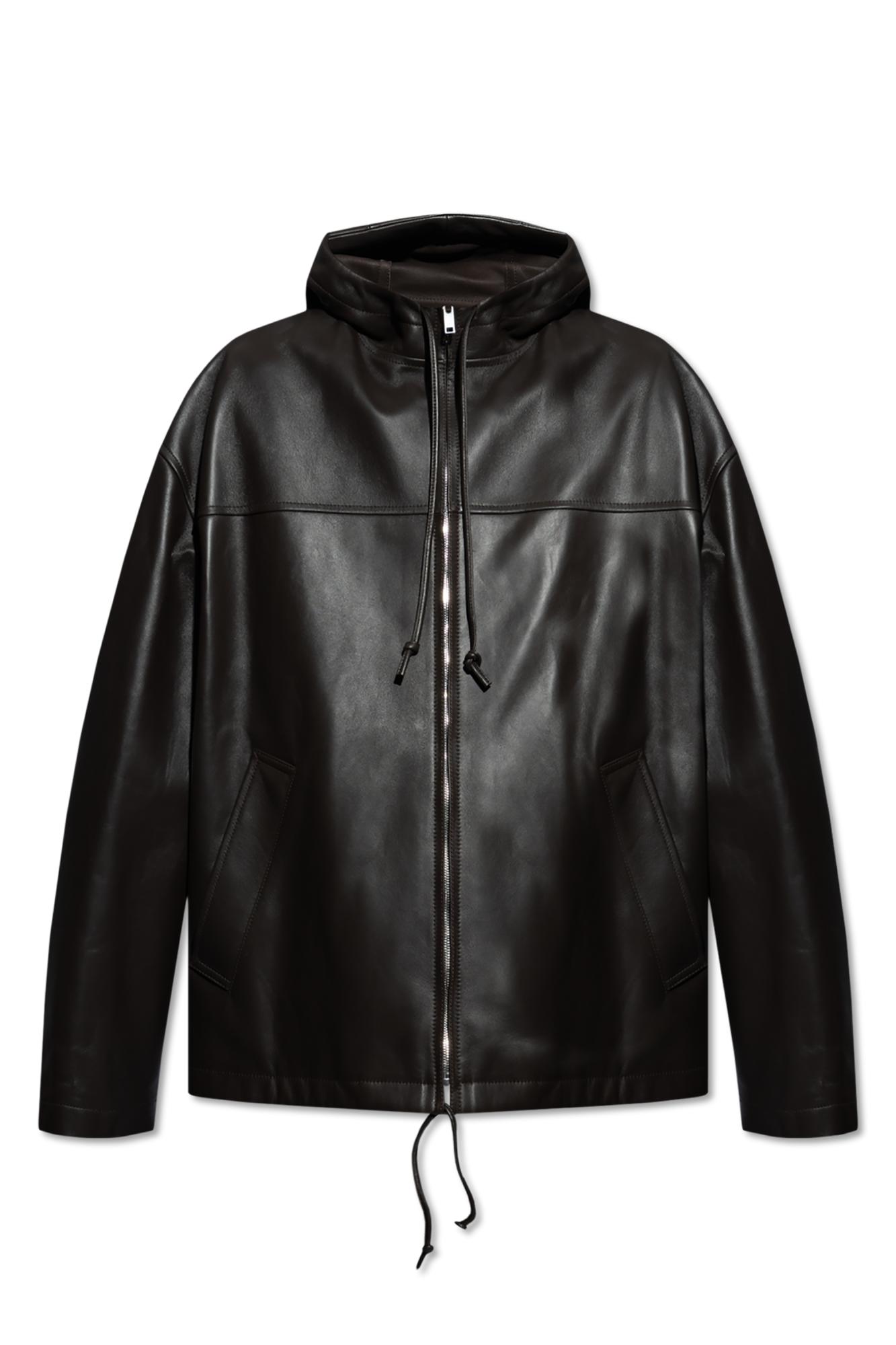 Hooded Leather Jacket