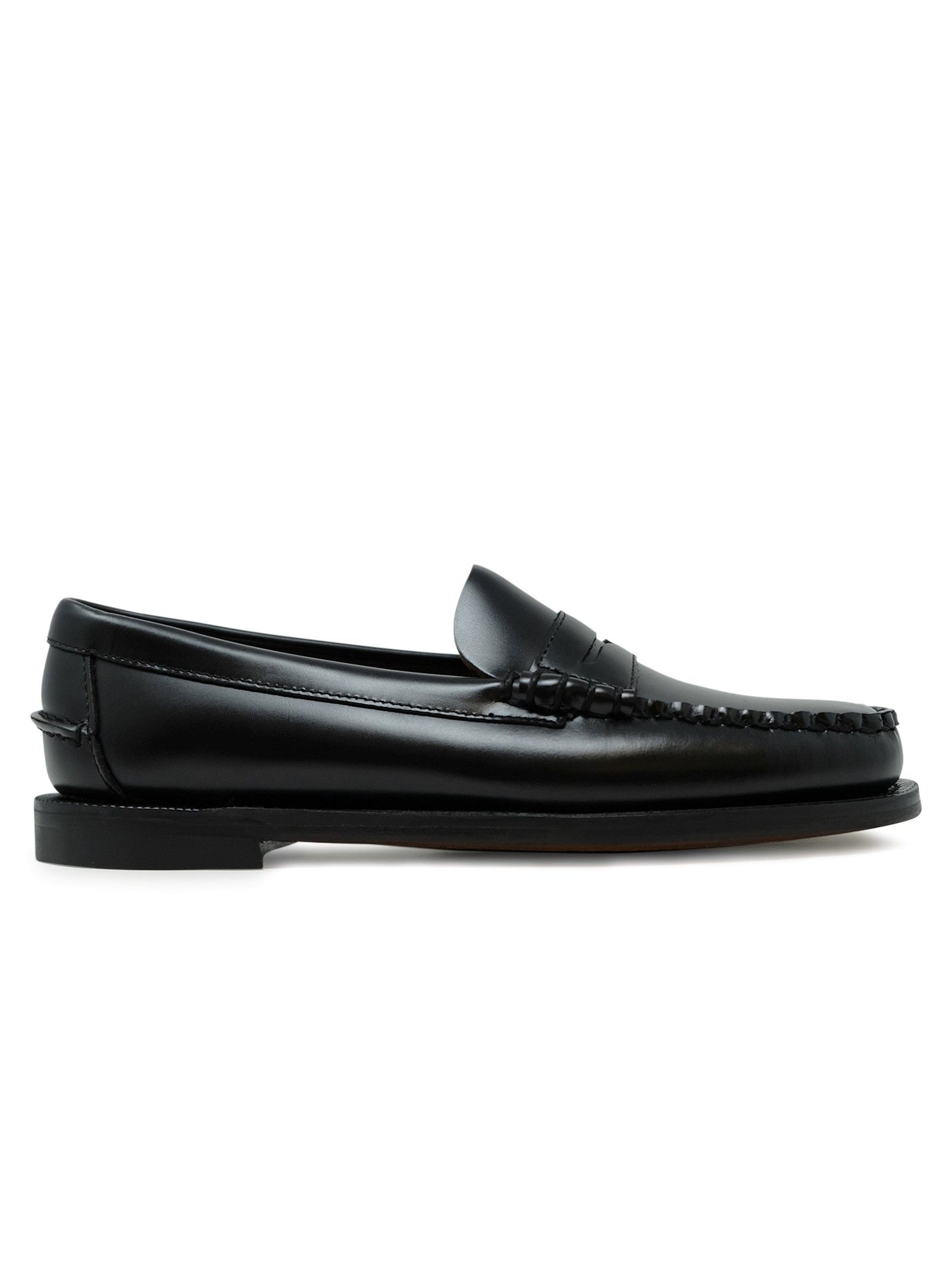 Dan Black Leather Loafers