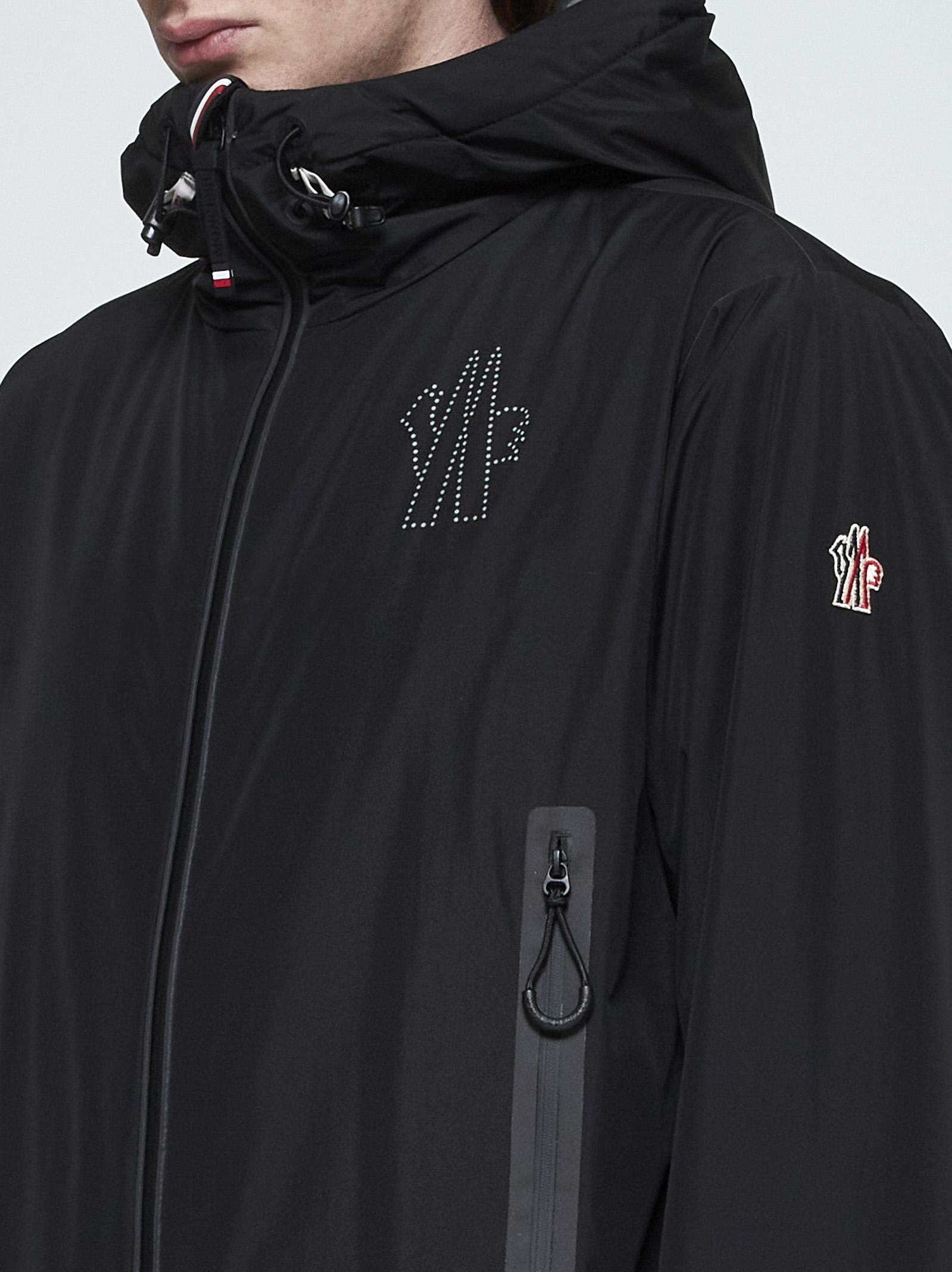 Moncler Padded Technical Poplin Jacket For Outdoor Activities In Nero