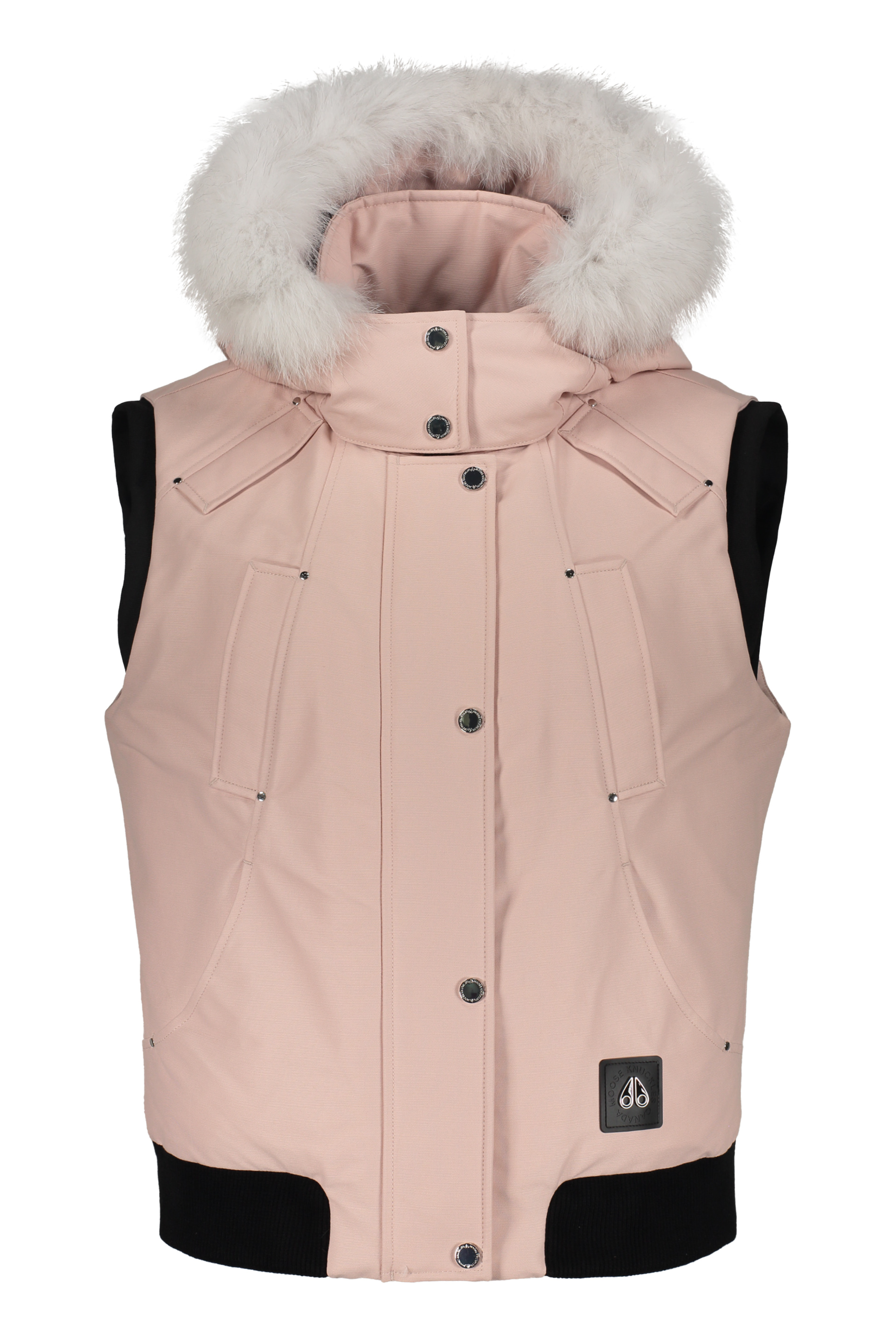 Moose Knuckles Liberty Hooded Bodywarmer In Pink